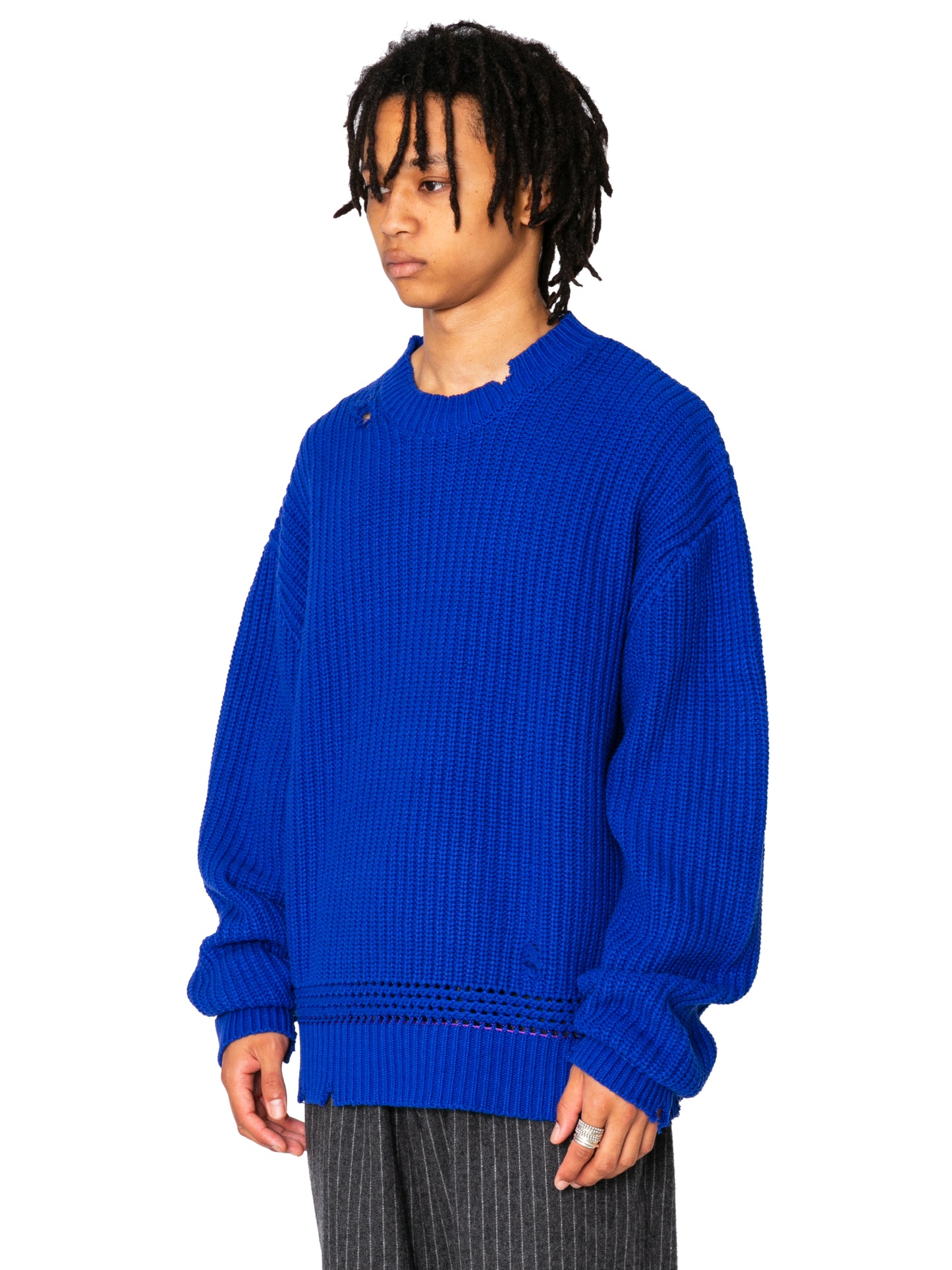 ORGANIZED CREW NECK SWEATER/ C ,A YARN