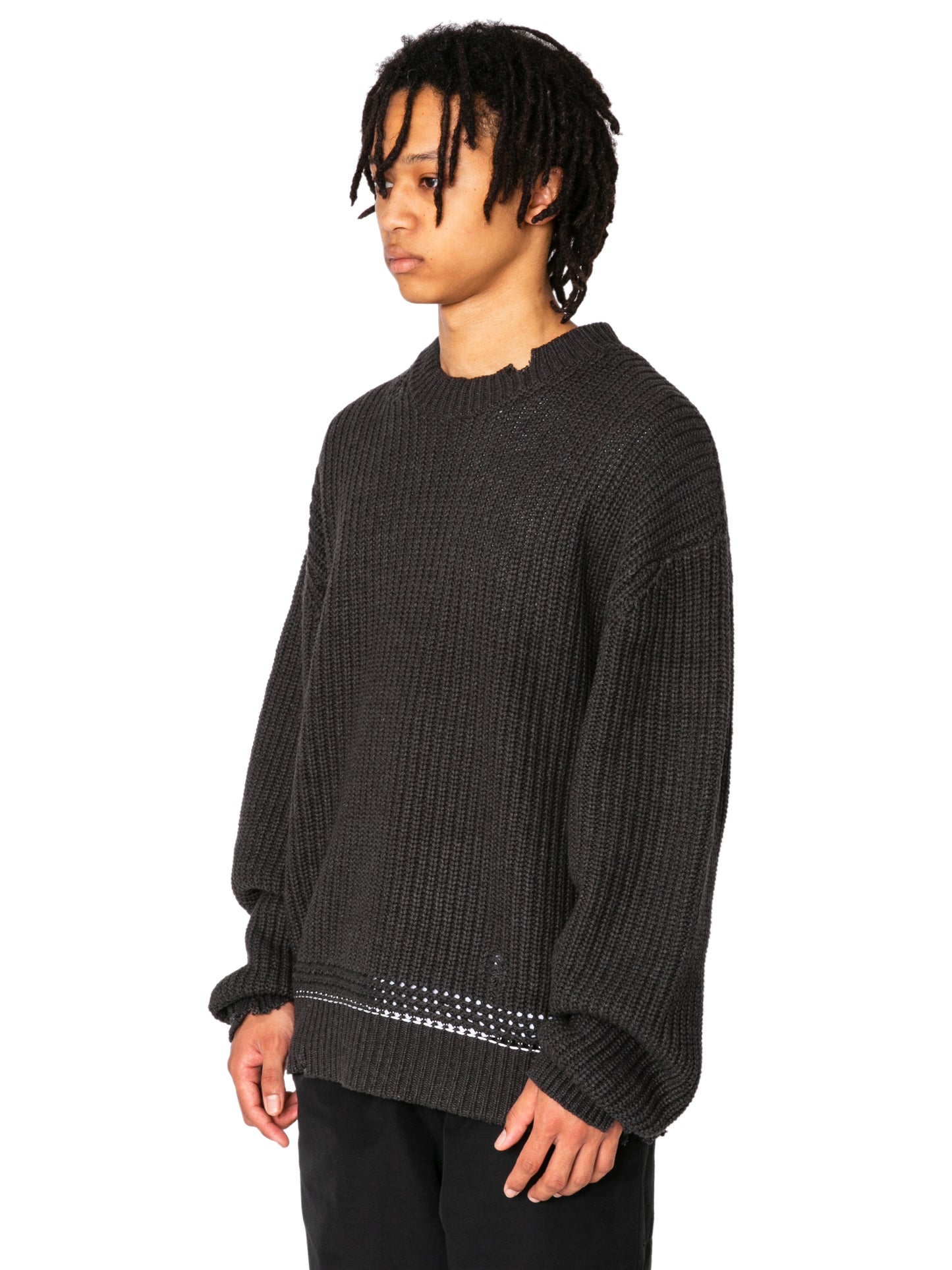 ORGANIZED CREW NECK SWEATER/ C ,A YARN