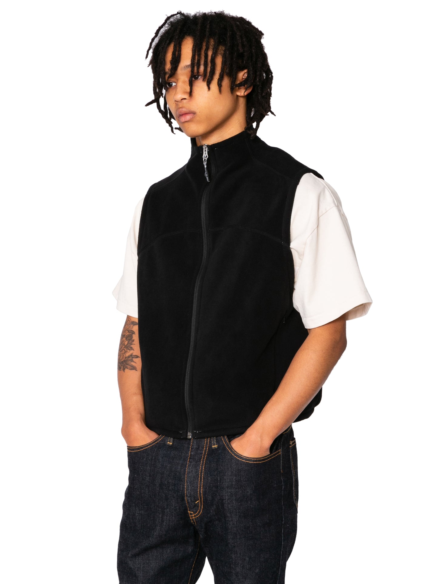 ORGANIZED ZIP VEST/ PE.MICRO FLEECE