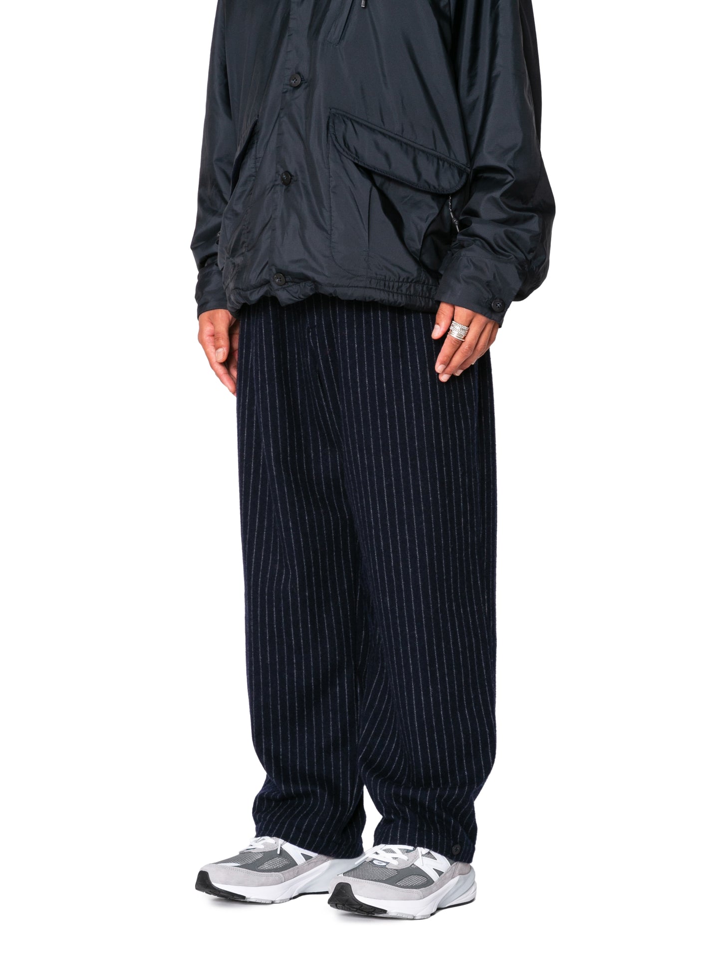 RESEARCHED WIDE EASY SLACKS/ ECO WOOL