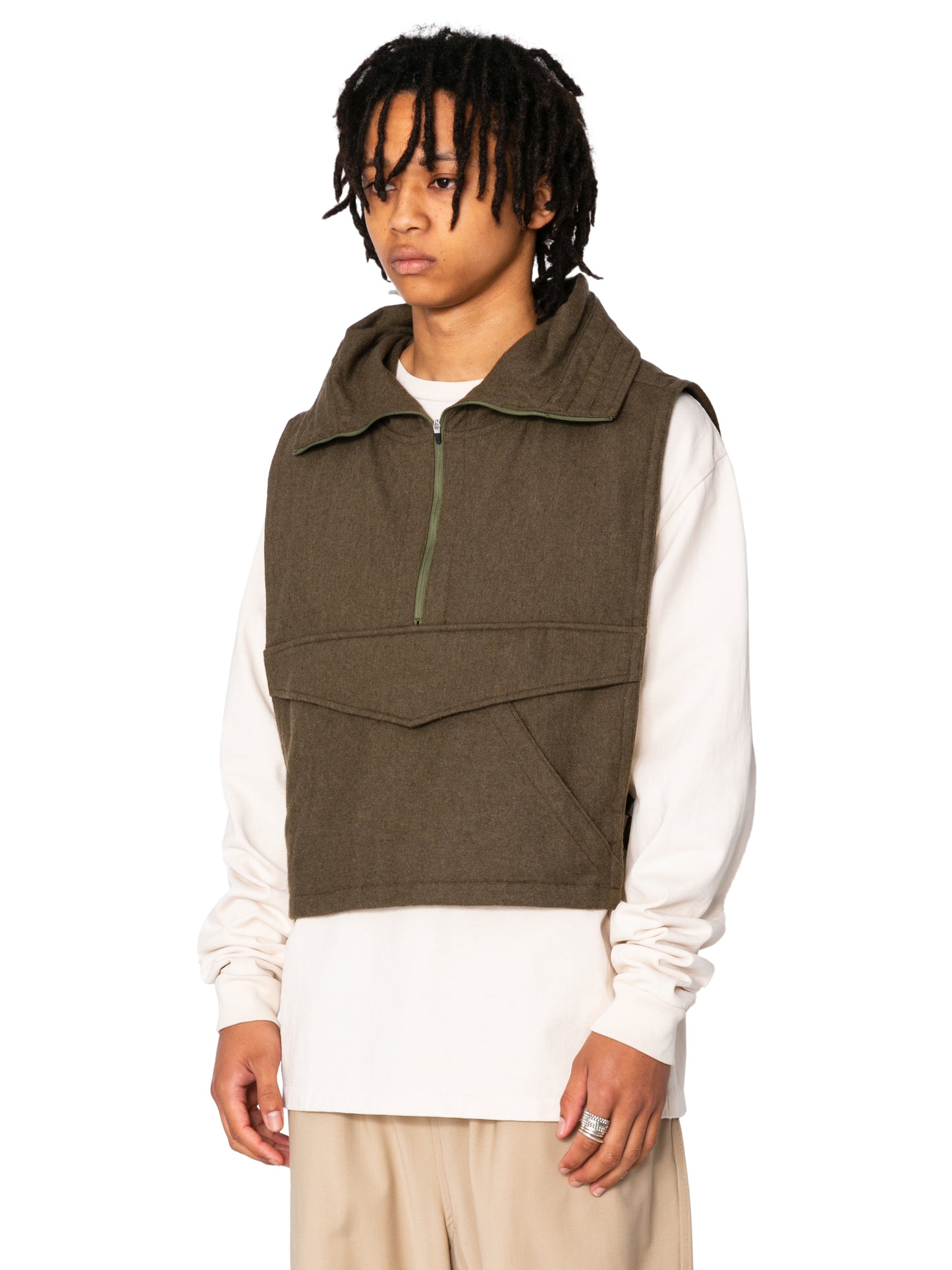 RESEARCHED ANORACK VEST/ ECO WOOL
