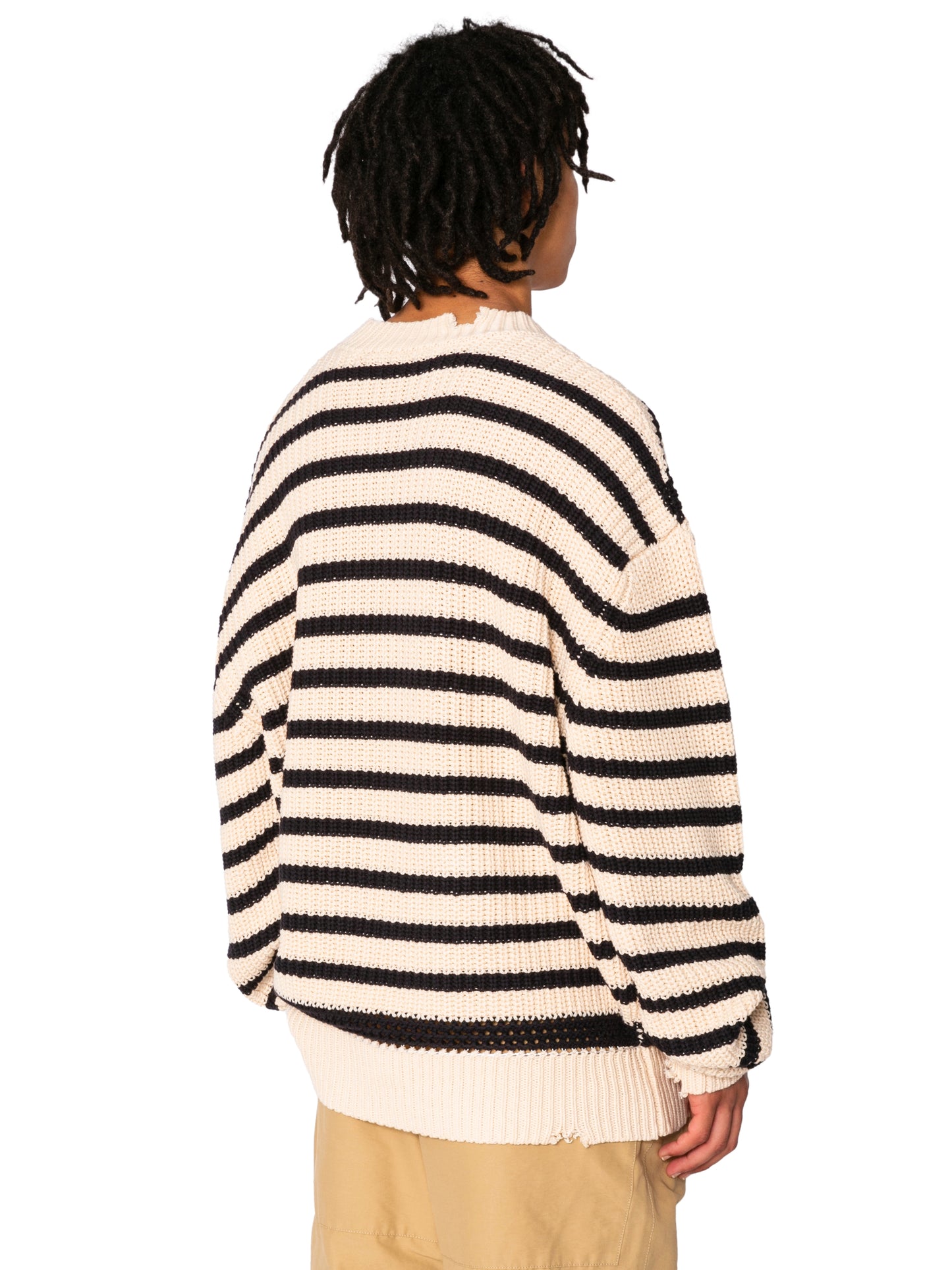 ORGANIZED CREW NECK SWEATER
/ C ,A YARN / BORDER