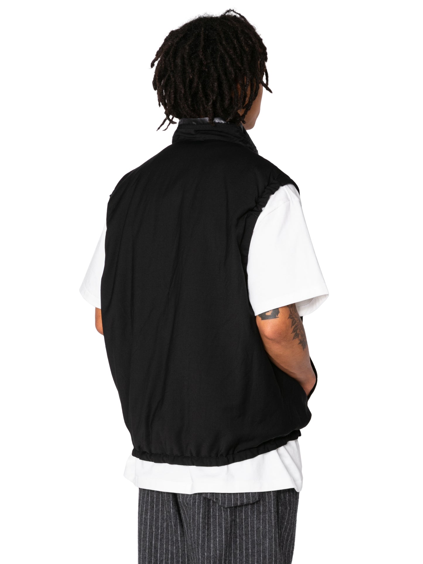 RESEARCHED LIGHT PUFF VEST/ REGGIANI W.SATIN