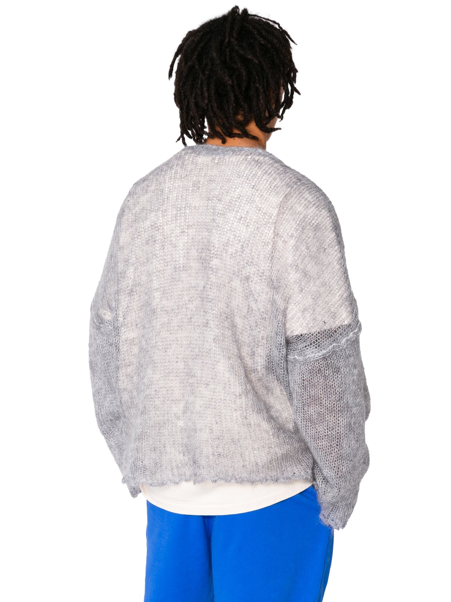 RESEARCHED BOAT NECK SWEATER/ MOHAIR MIX YARN