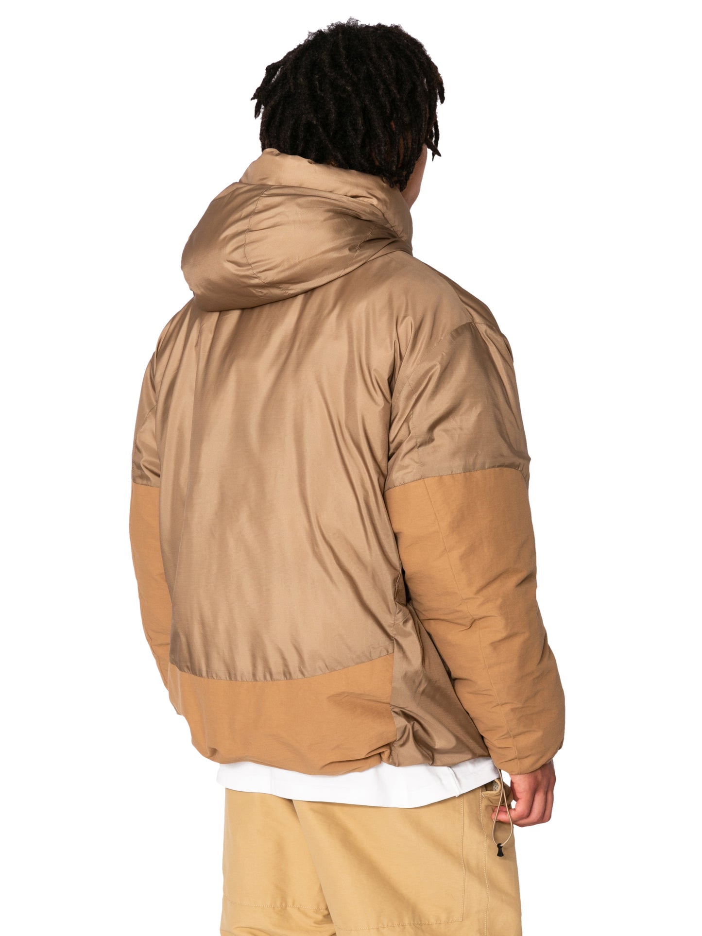 ORGANIZED HOODED PUFF BLOUSON/ PE.ECO RIPSTOP / SORONA DUPONT