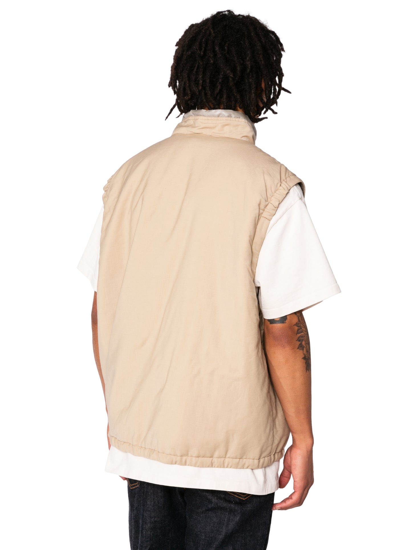 RESEARCHED LIGHT PUFF VEST/ REGGIANI W.SATIN