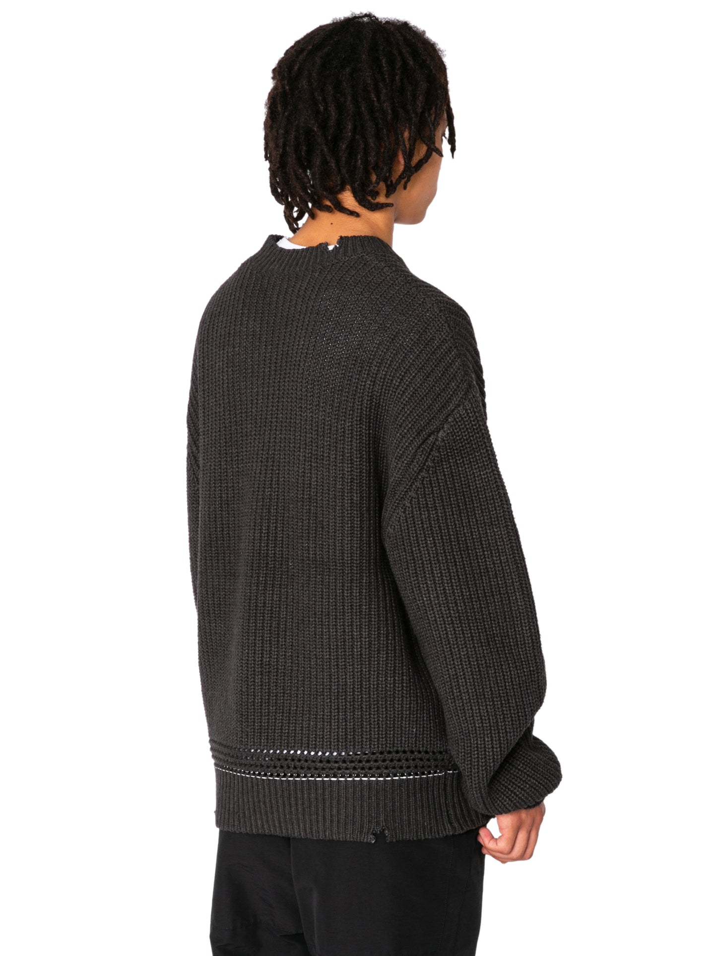 ORGANIZED CREW NECK SWEATER/ C ,A YARN