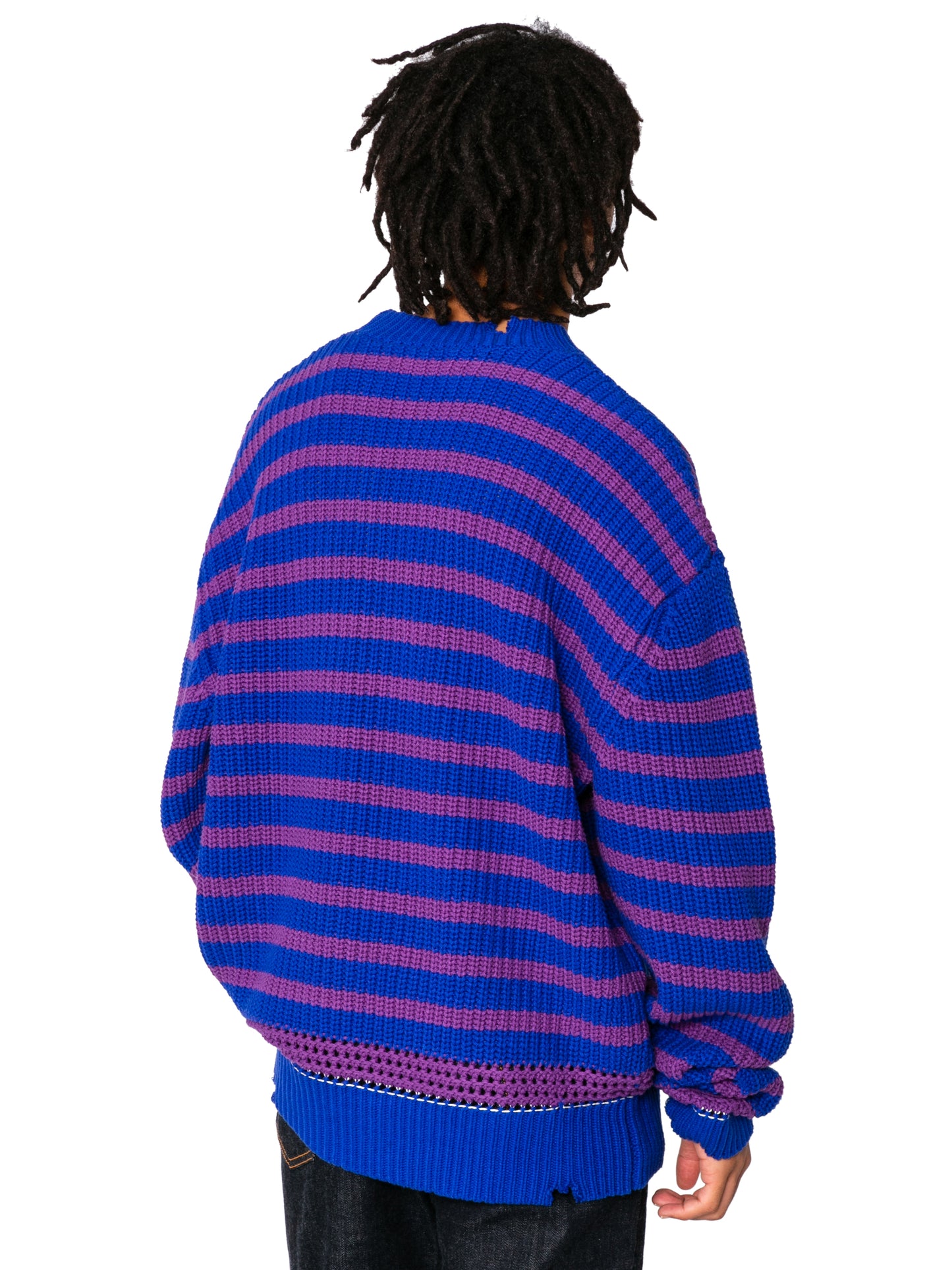 ORGANIZED CREW NECK SWEATER
/ C ,A YARN / BORDER