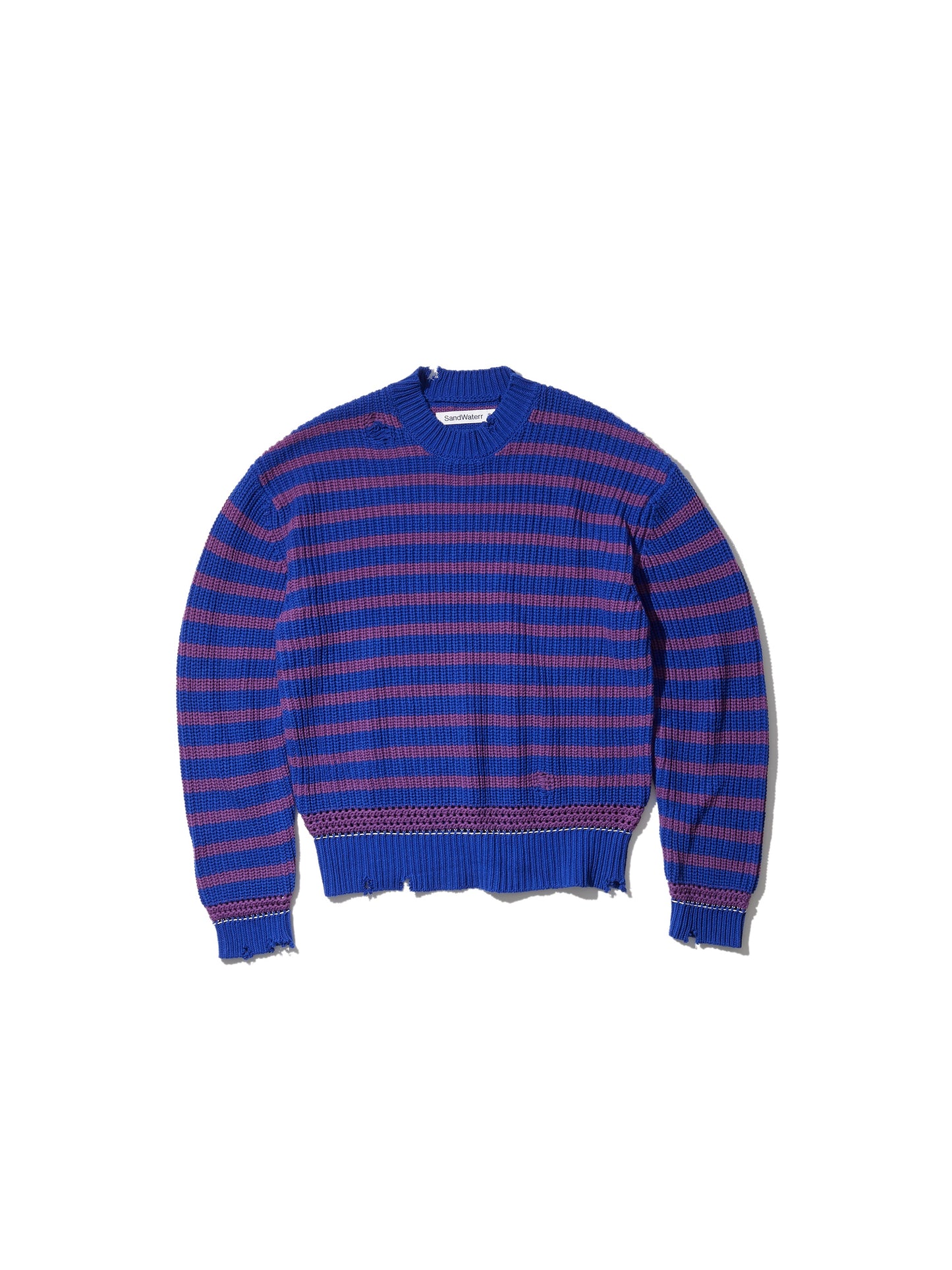 ORGANIZED CREW NECK SWEATER
/ C ,A YARN / BORDER