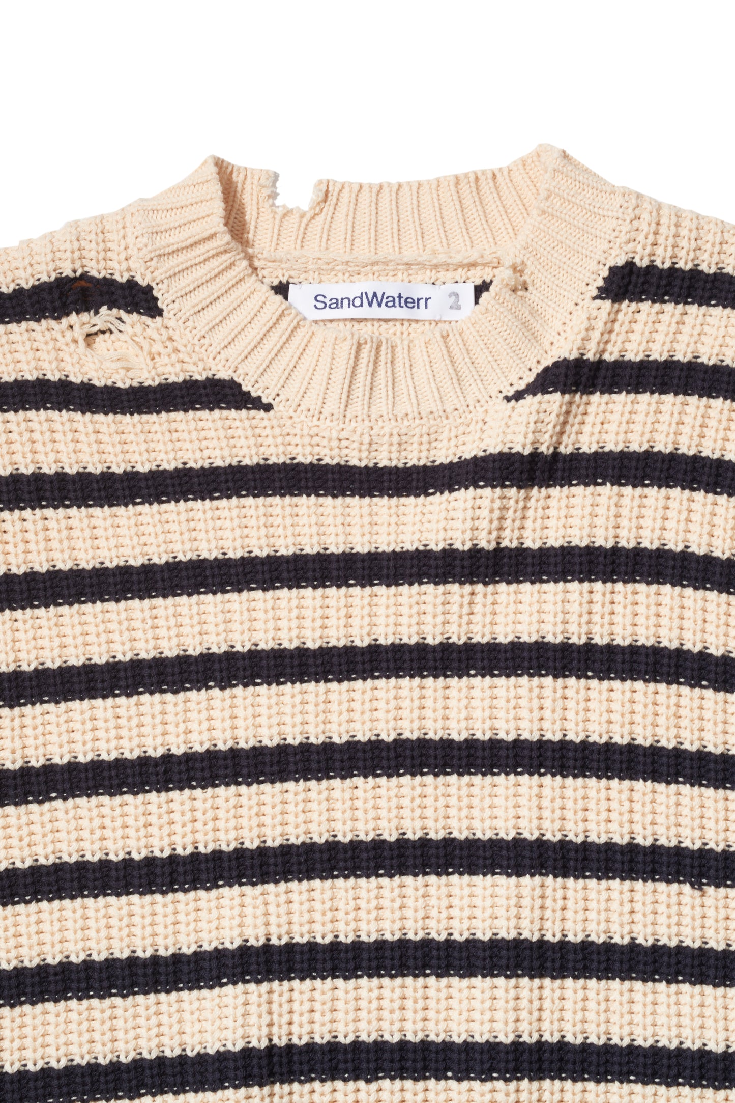 ORGANIZED CREW NECK SWEATER
/ C ,A YARN / BORDER