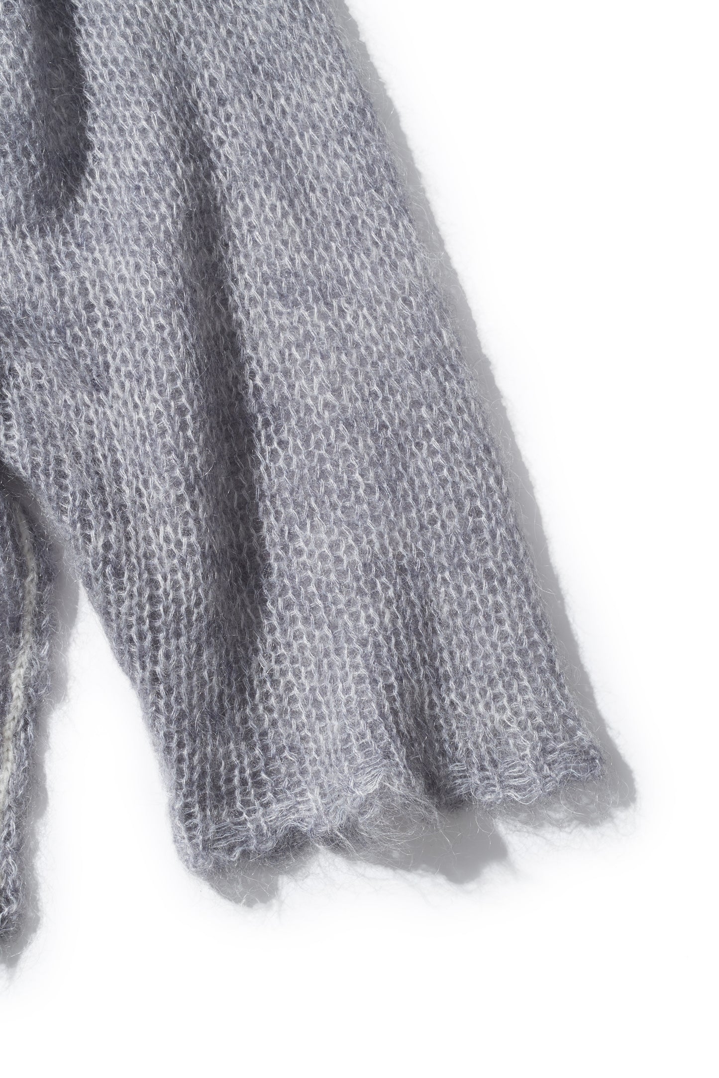 RESEARCHED BOAT NECK SWEATER/ MOHAIR MIX YARN