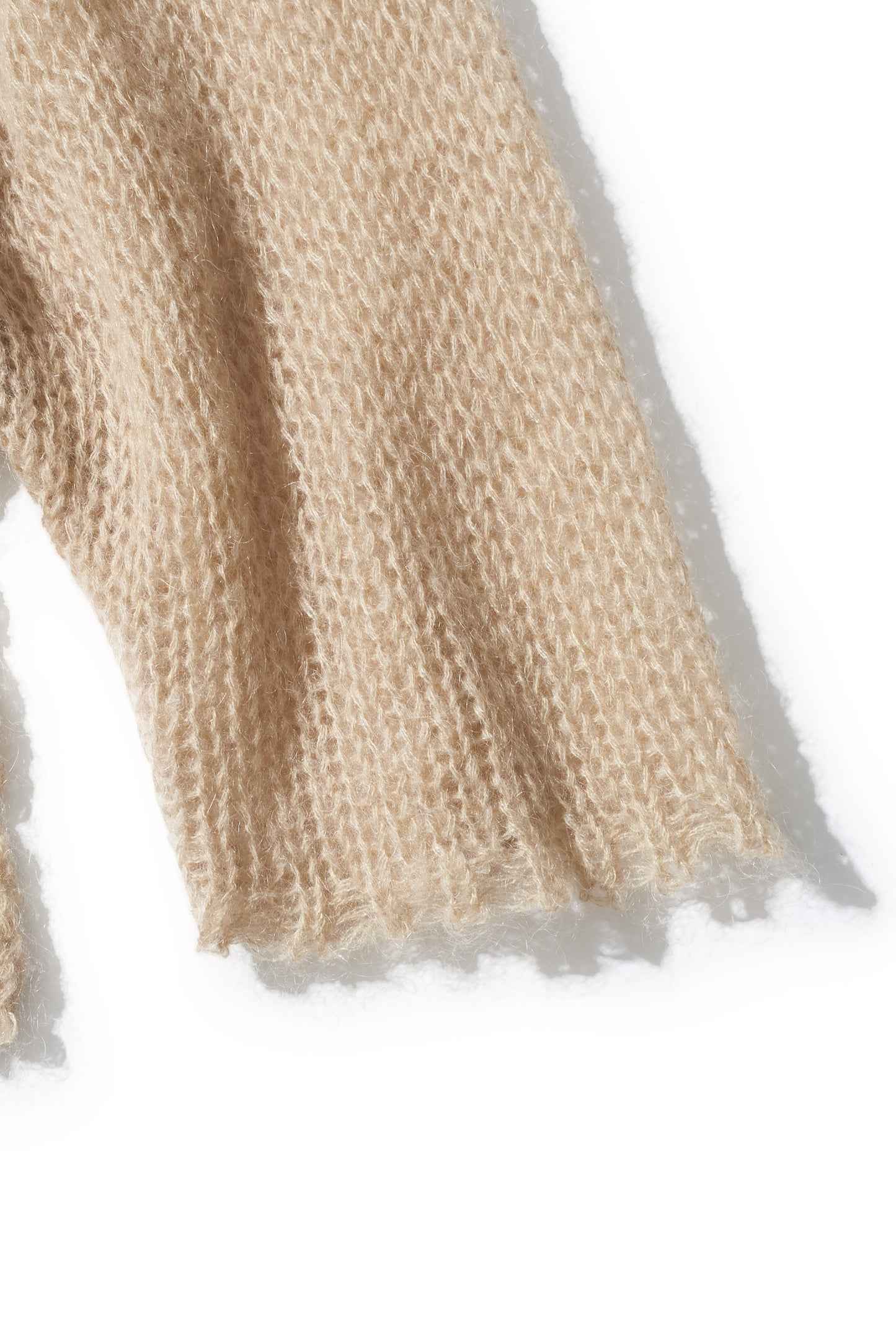 RESEARCHED BOAT NECK SWEATER/ MOHAIR MIX YARN