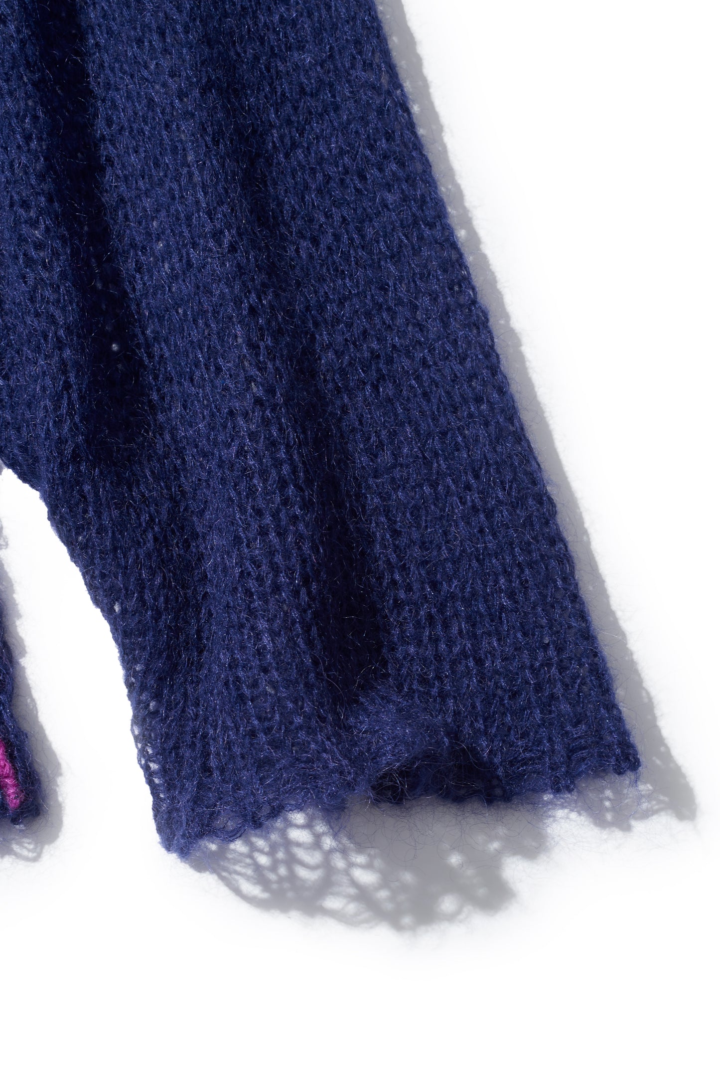 RESEARCHED BOAT NECK SWEATER/ MOHAIR MIX YARN
