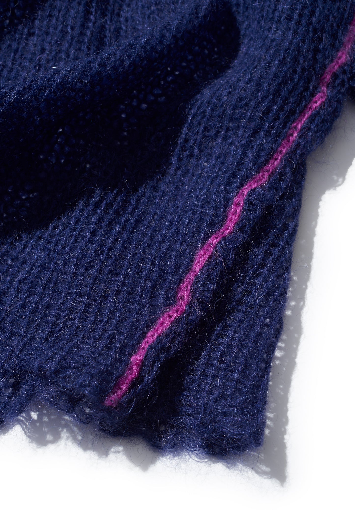 RESEARCHED BOAT NECK SWEATER/ MOHAIR MIX YARN