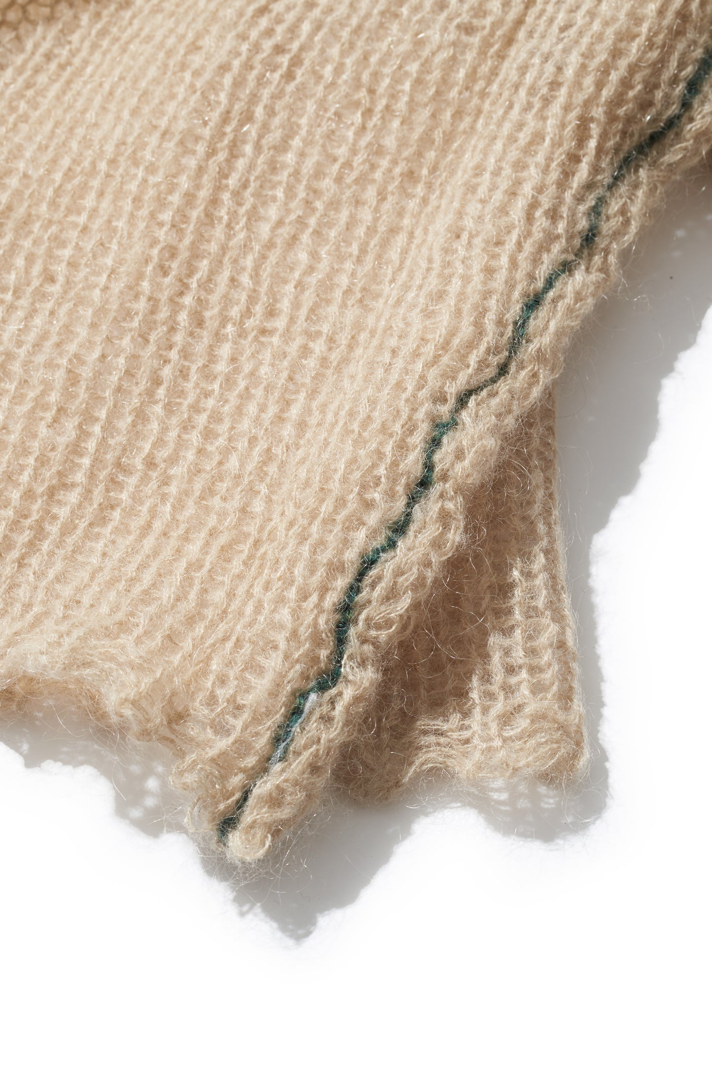 RESEARCHED BOAT NECK SWEATER/ MOHAIR MIX YARN