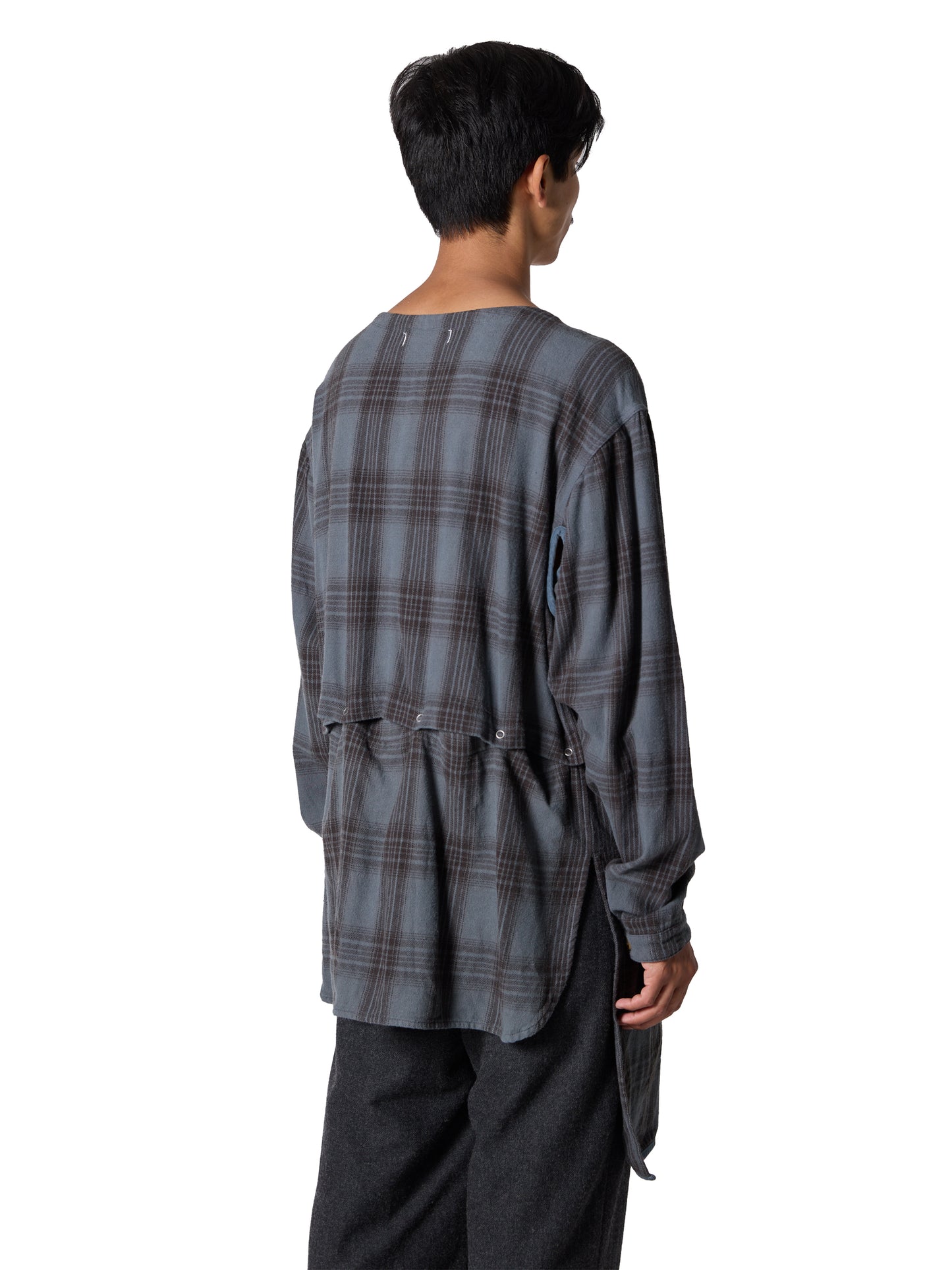 RESEARCHED LONG PULLOVER / COTTON FLANNEL CHECK
