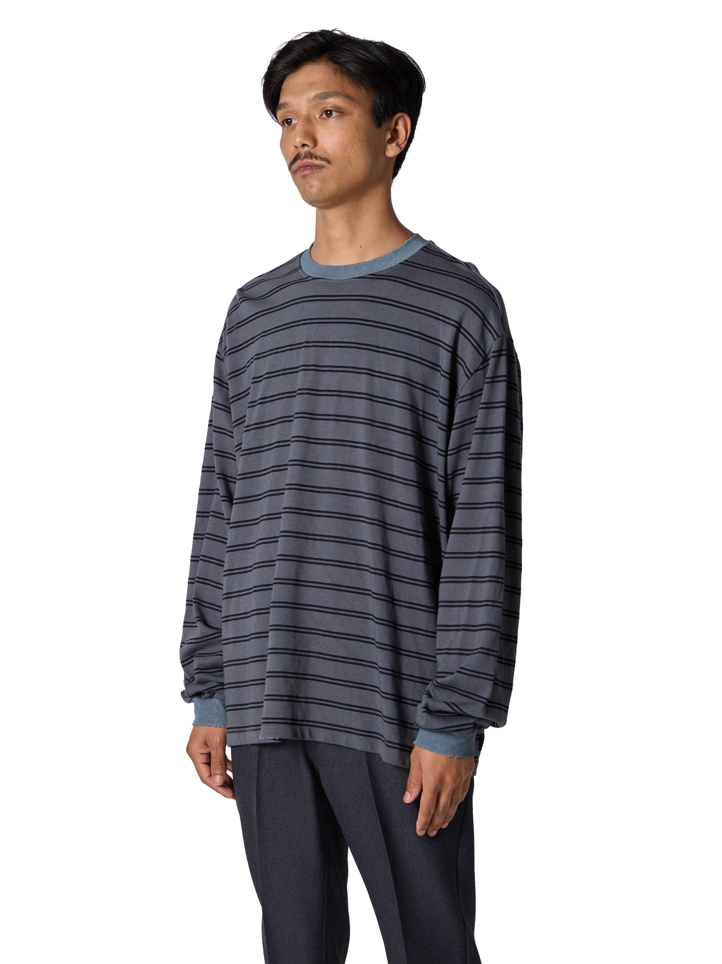 RESEARCHED TEE LS / COTTON BORDER JERSEY