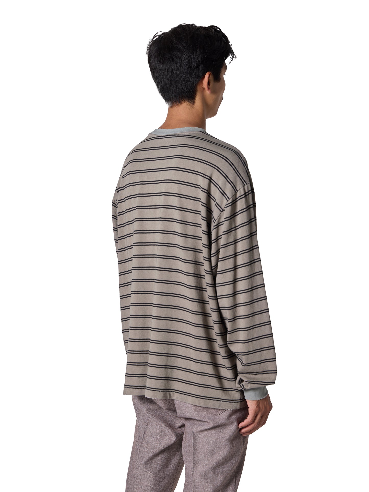 RESEARCHED TEE LS / COTTON BORDER JERSEY