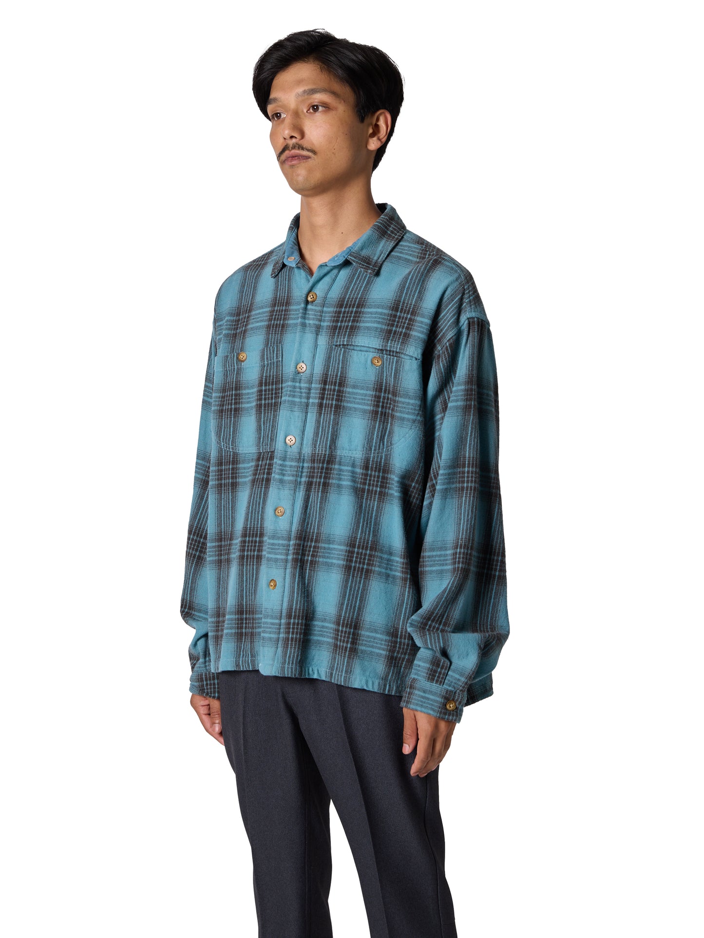 RESEARCHED WORK SHIRT / COTTON FLANNEL CHECK