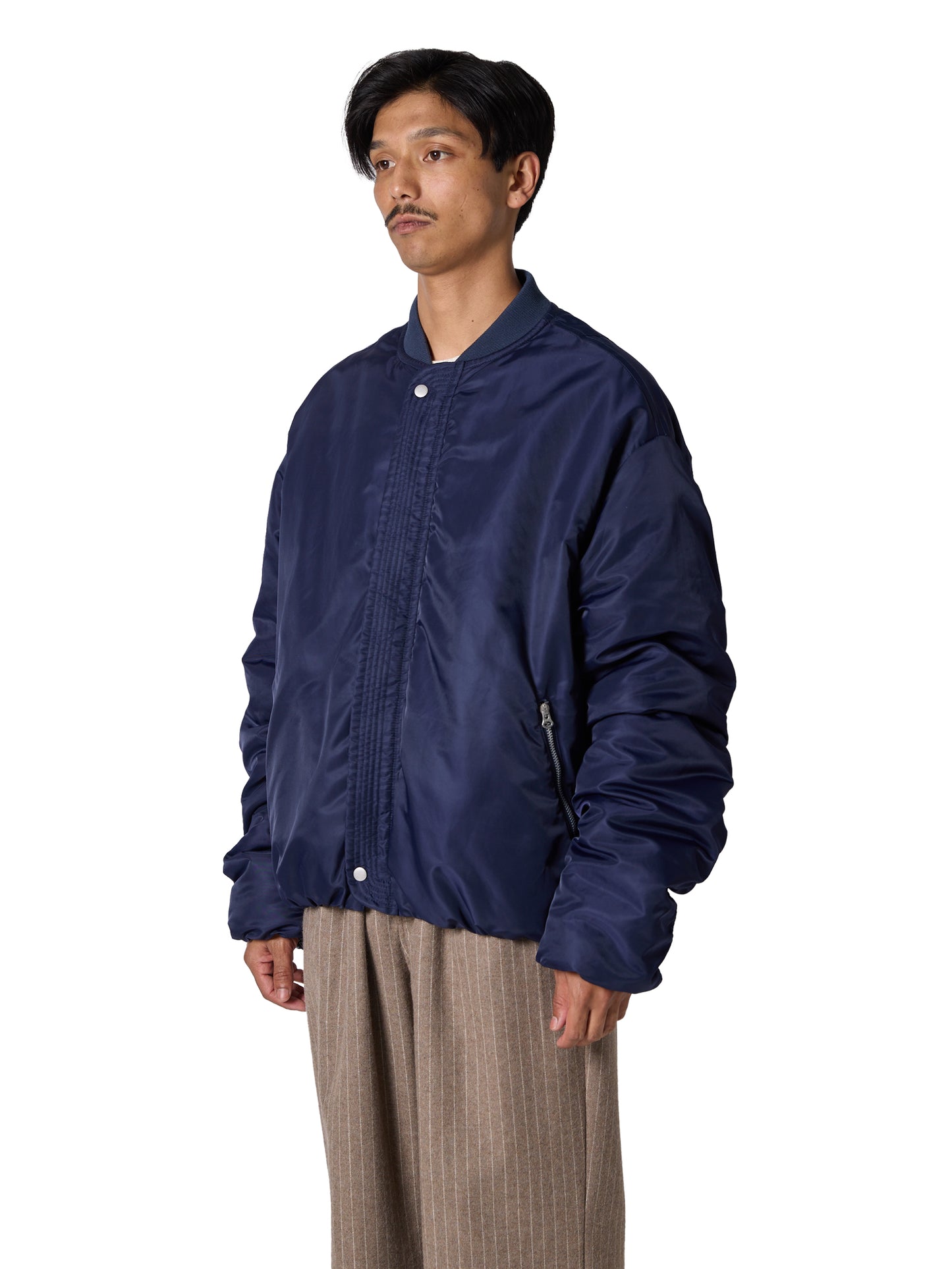 RESEARCHED PADDED BLOUSON / NYLON SATIN