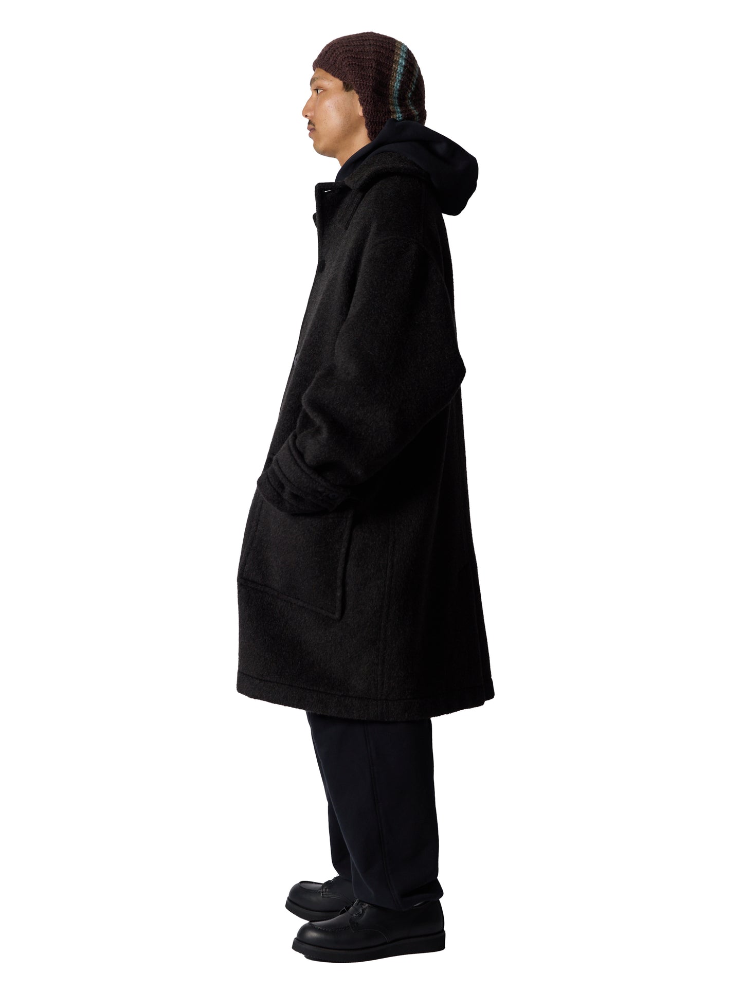 RESEARCHED CITY COAT / BEAVER MELTON COAT