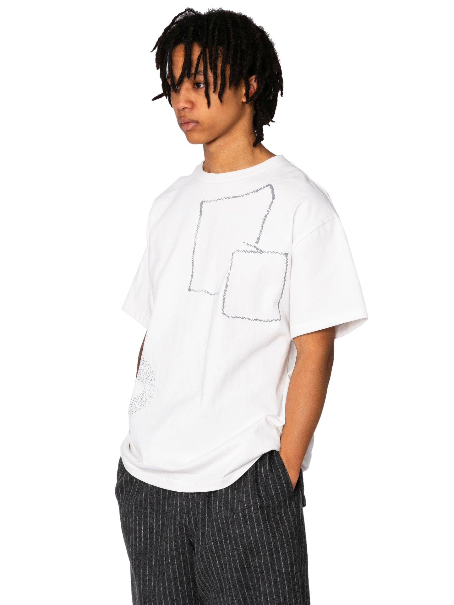 CREW NECK TEE11oz C.JERSEY / SASHIKO
