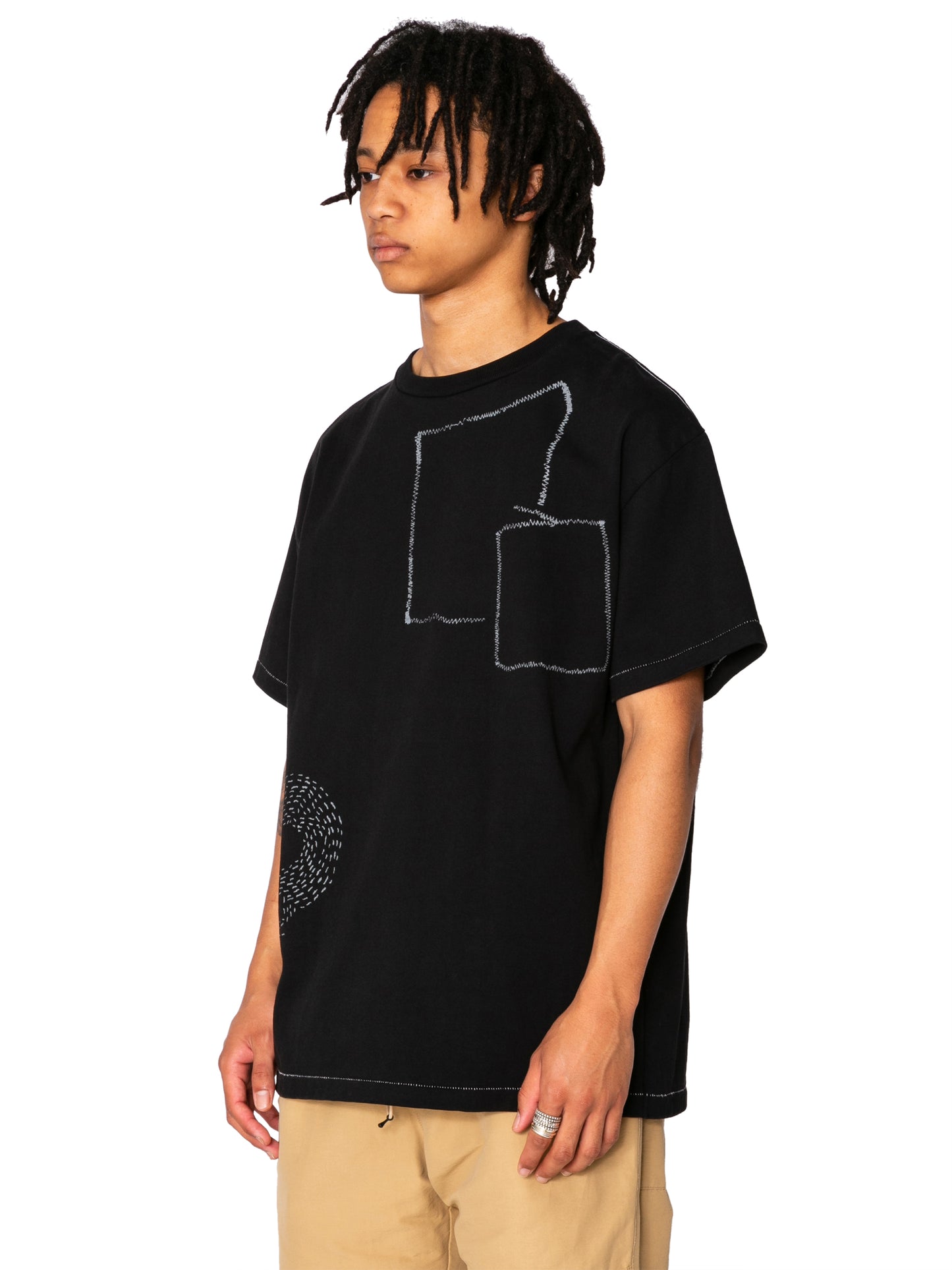 CREW NECK TEE11oz C.JERSEY / SASHIKO
