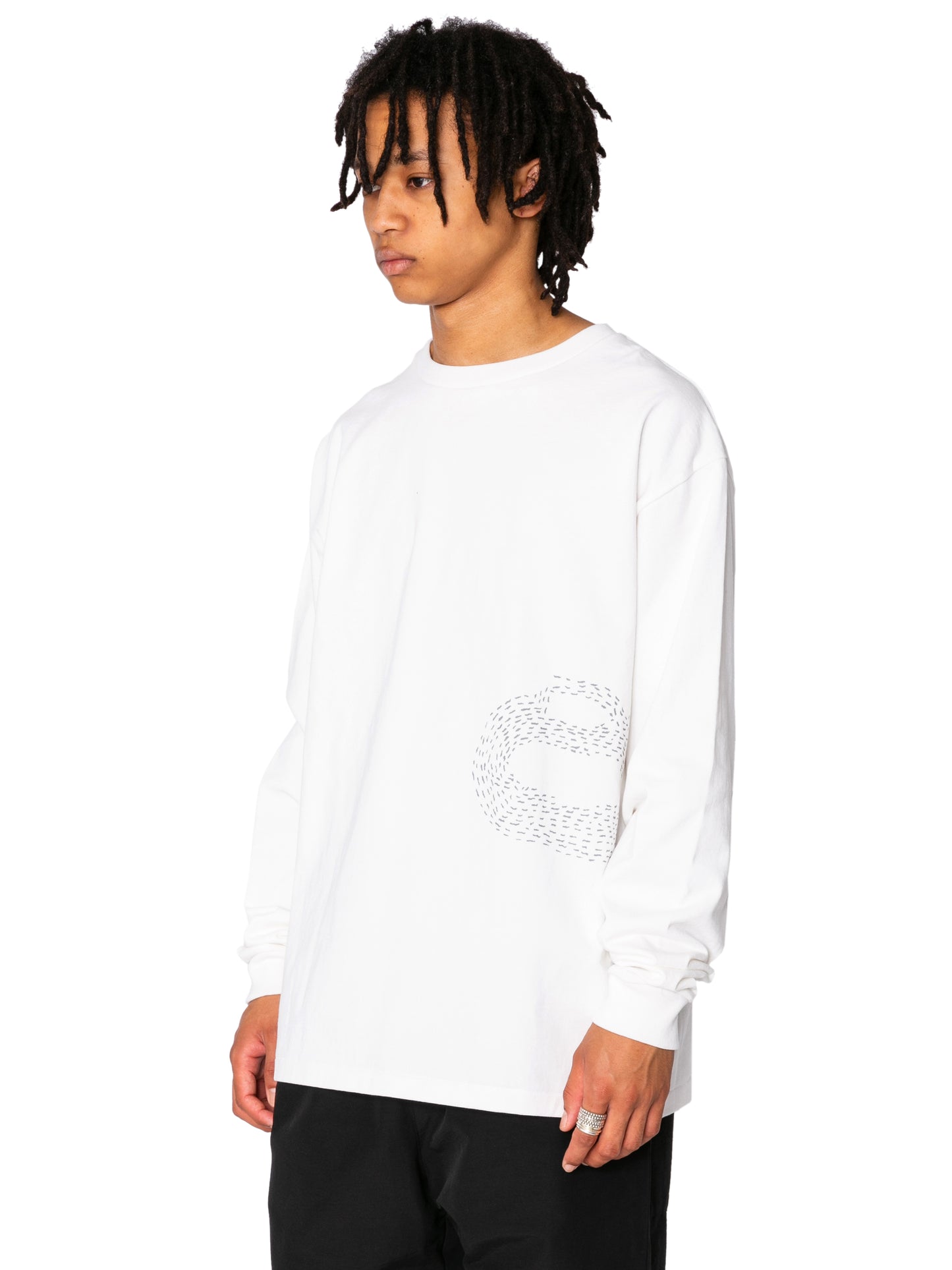 CREW NECK LSTEE11oz C.JERSEY / SASHIKO
