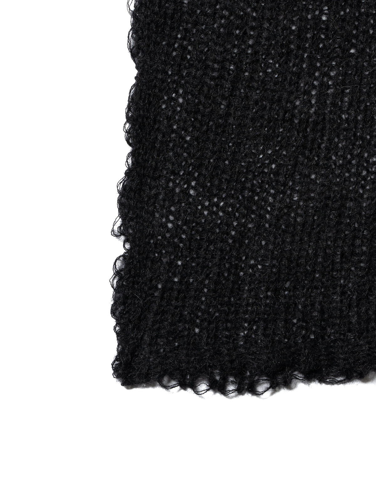 RESEARCHED BOAT NECK SWEATER / MOHAIR MIX YARN