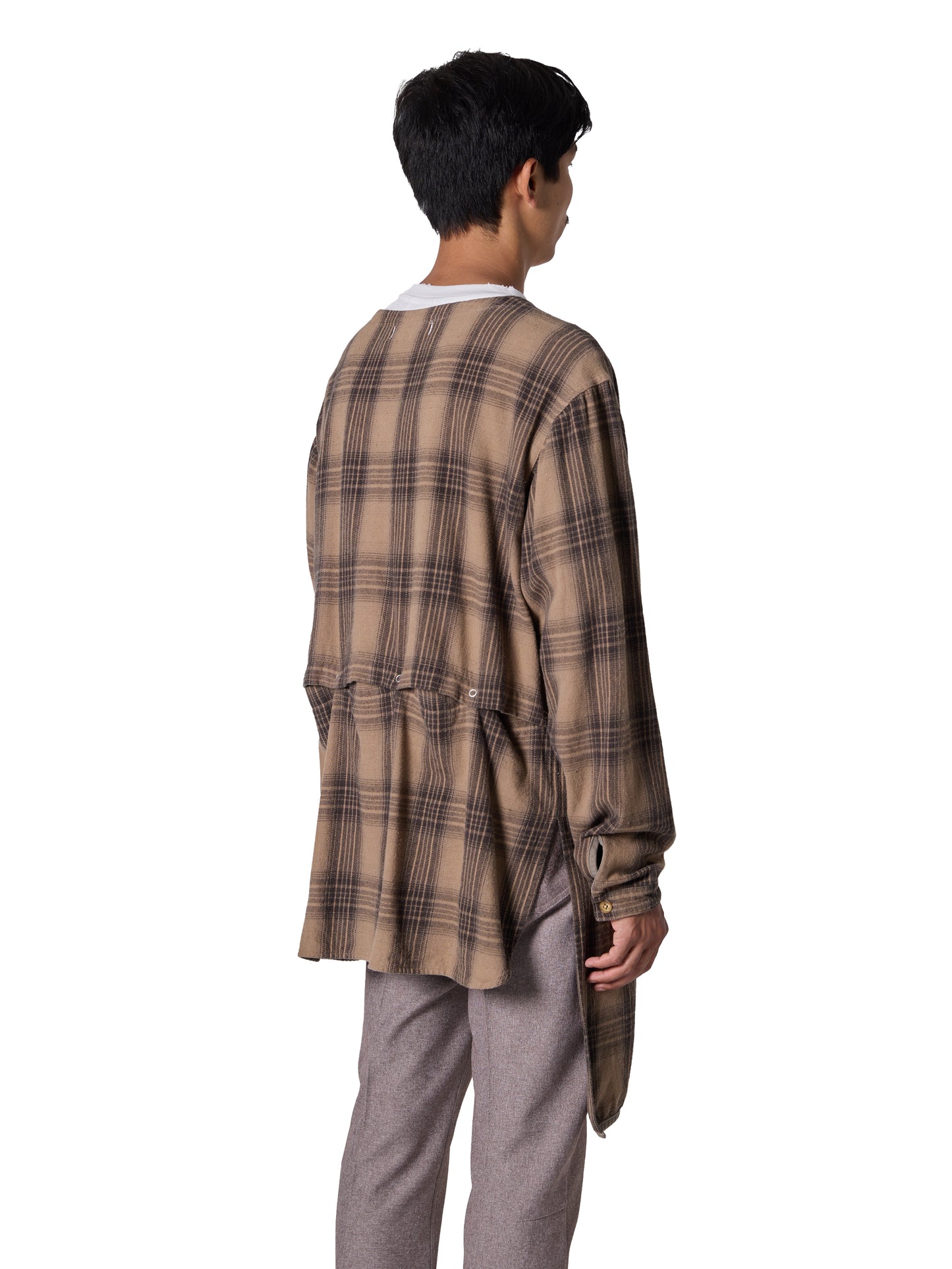 RESEARCHED LONG PULLOVER / COTTON FLANNEL CHECK