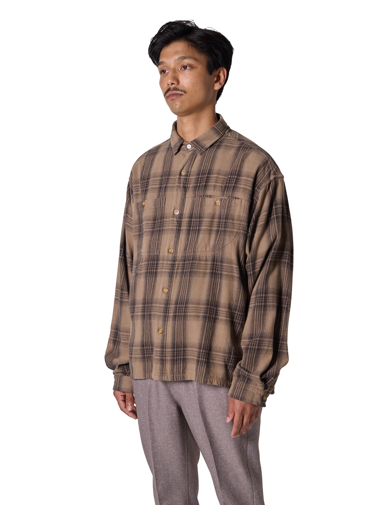 RESEARCHED WORK SHIRT / COTTON FLANNEL CHECK