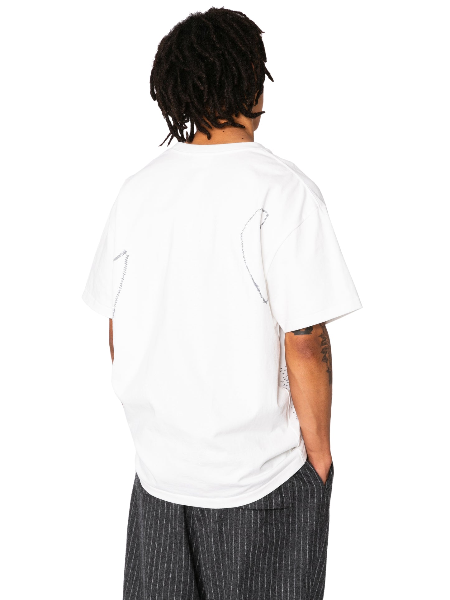 CREW NECK TEE11oz C.JERSEY / SASHIKO