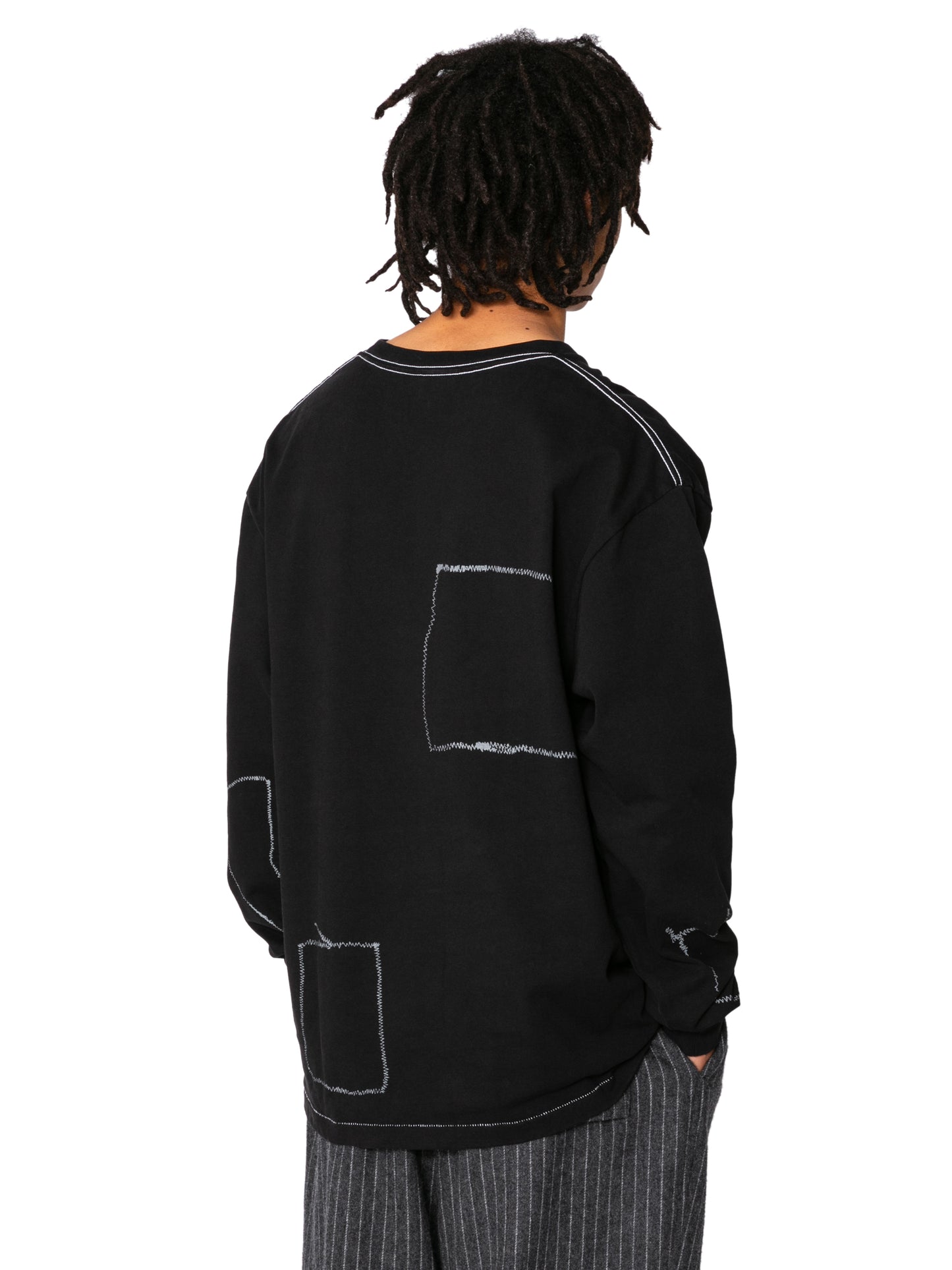 CREW NECK LSTEE11oz C.JERSEY / SASHIKO