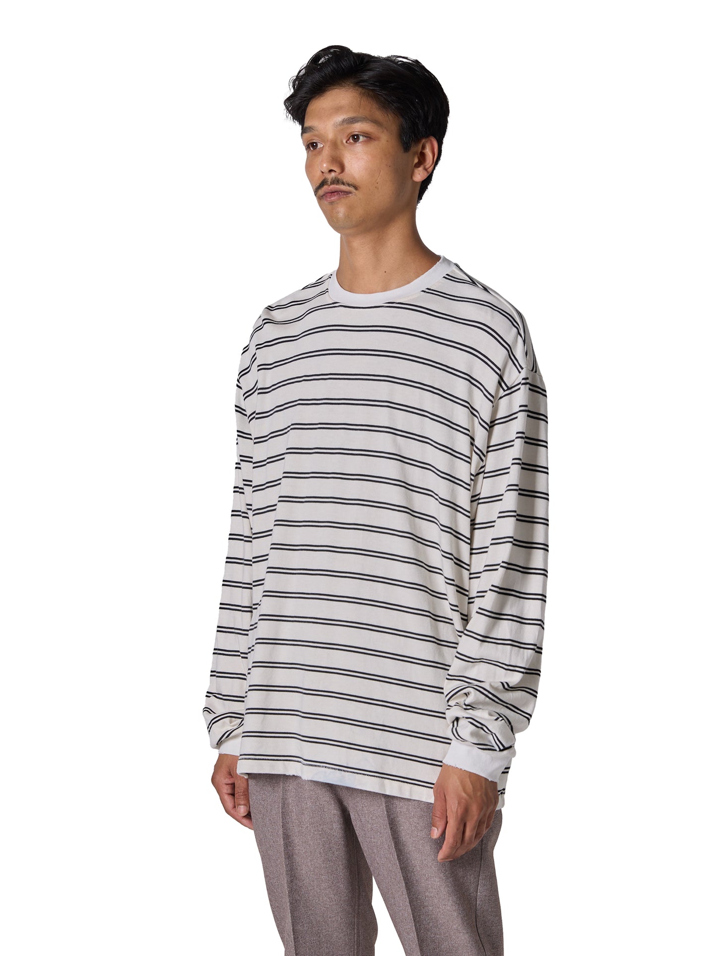 RESEARCHED TEE LS / COTTON BORDER JERSEY