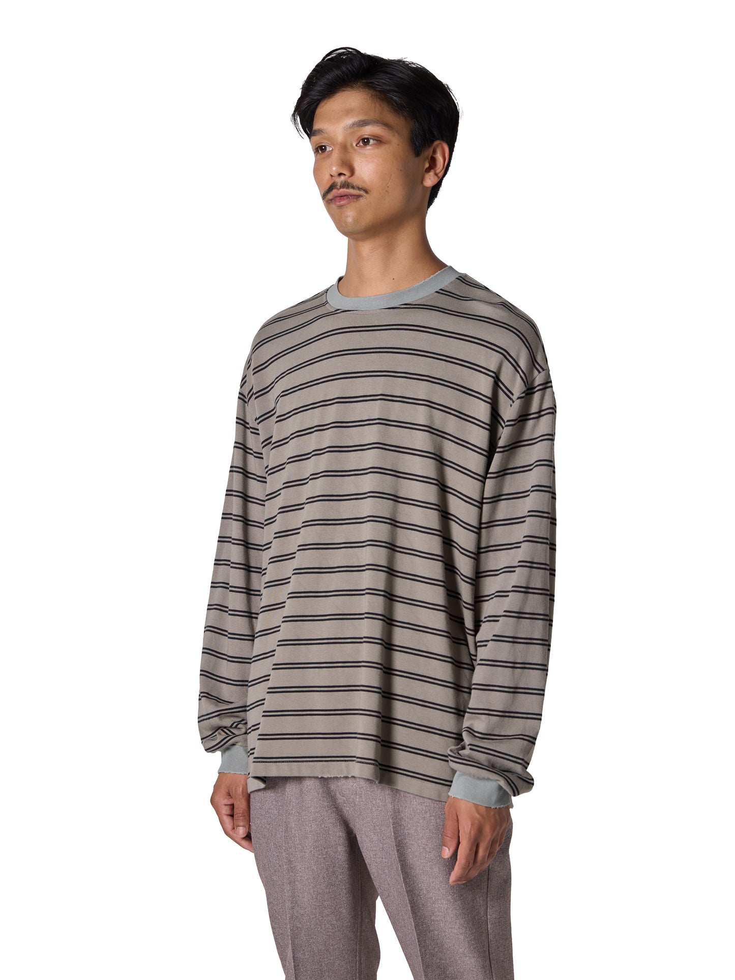 RESEARCHED TEE LS / COTTON BORDER JERSEY