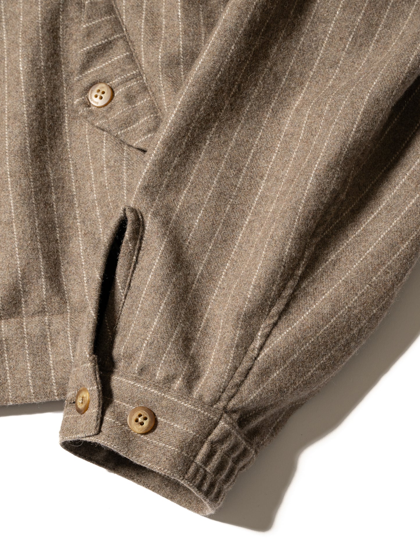 CRAFTED BLOUSON / WOOL MIX STRIPE TWILL