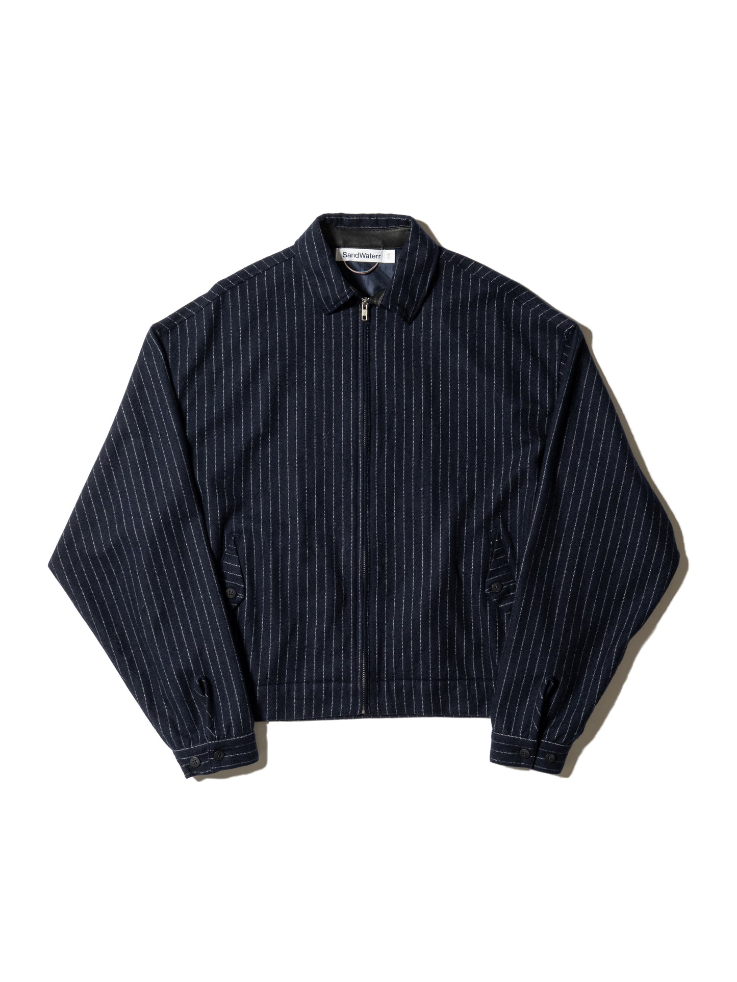 CRAFTED BLOUSON / WOOL MIX STRIPE TWILL