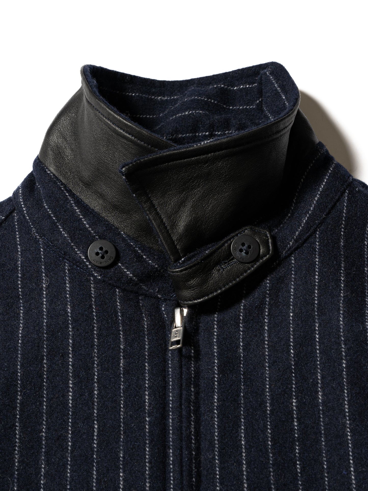 CRAFTED BLOUSON / WOOL MIX STRIPE TWILL