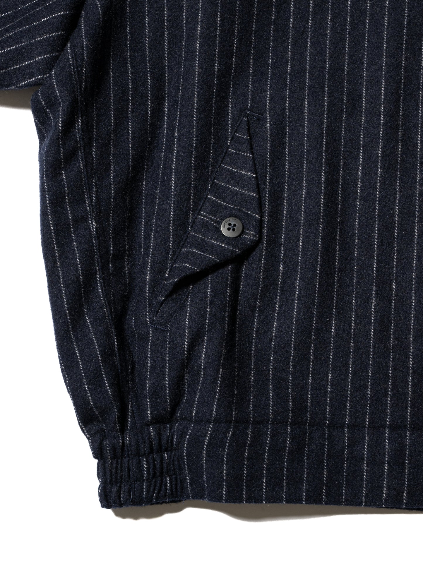 CRAFTED BLOUSON / WOOL MIX STRIPE TWILL