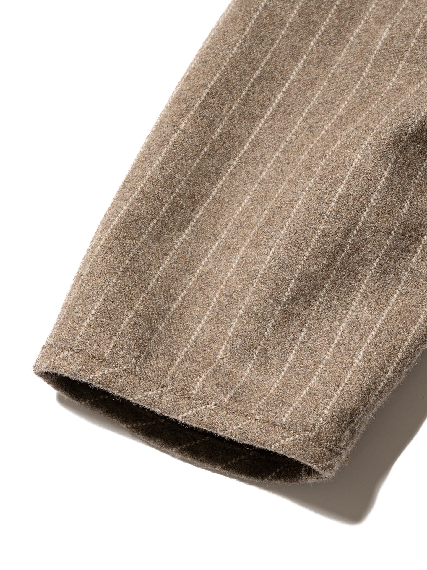 CRAFTED LINING SHIRT / WOOL MIX STRIPE TWILL