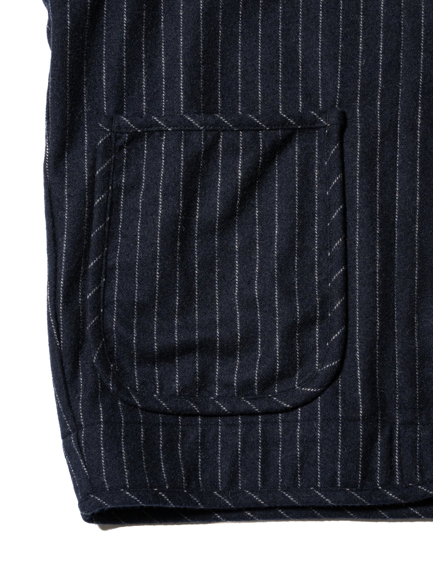 CRAFTED LINING SHIRT / WOOL MIX STRIPE TWILL