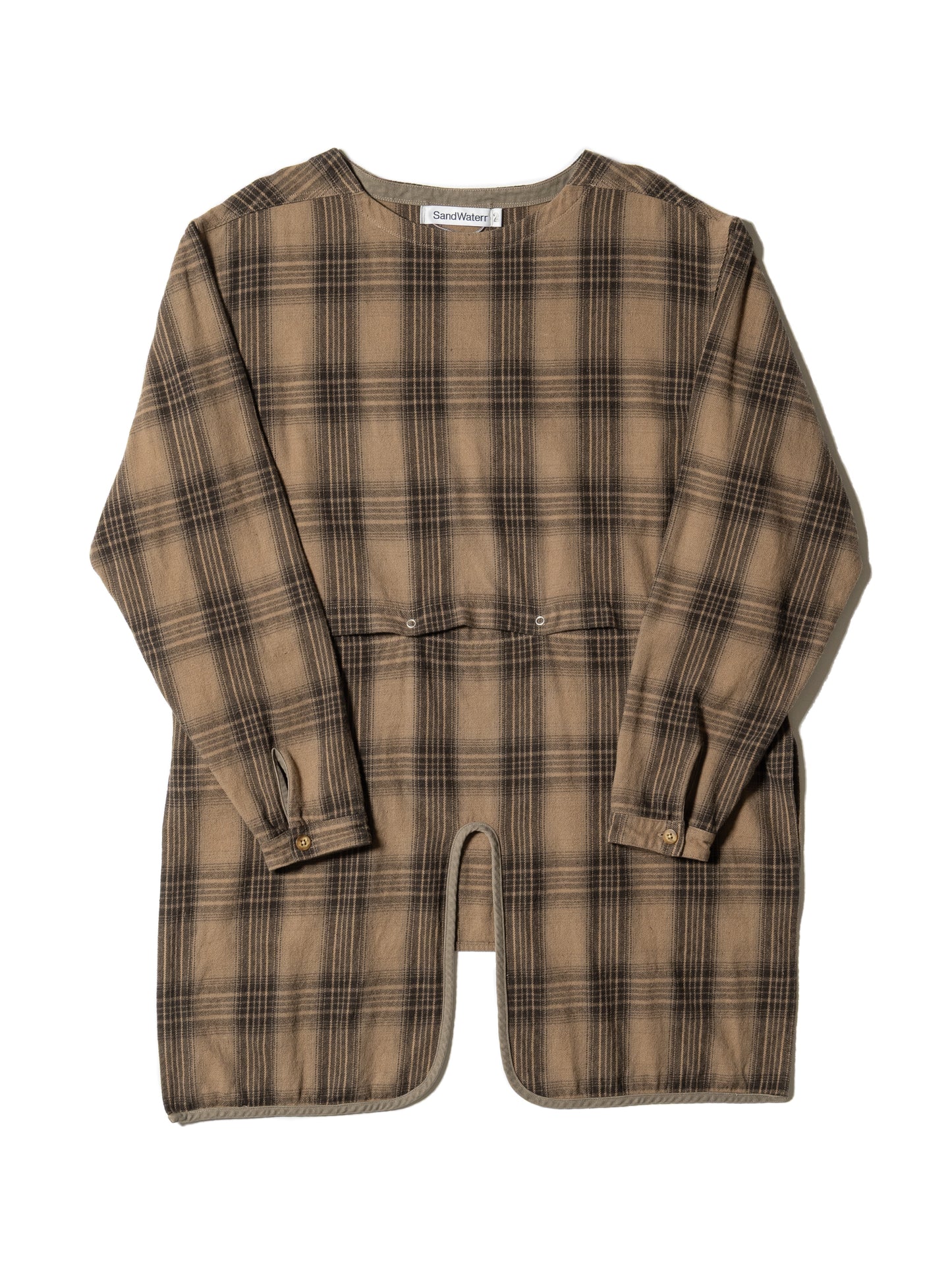RESEARCHED LONG PULLOVER / COTTON FLANNEL CHECK