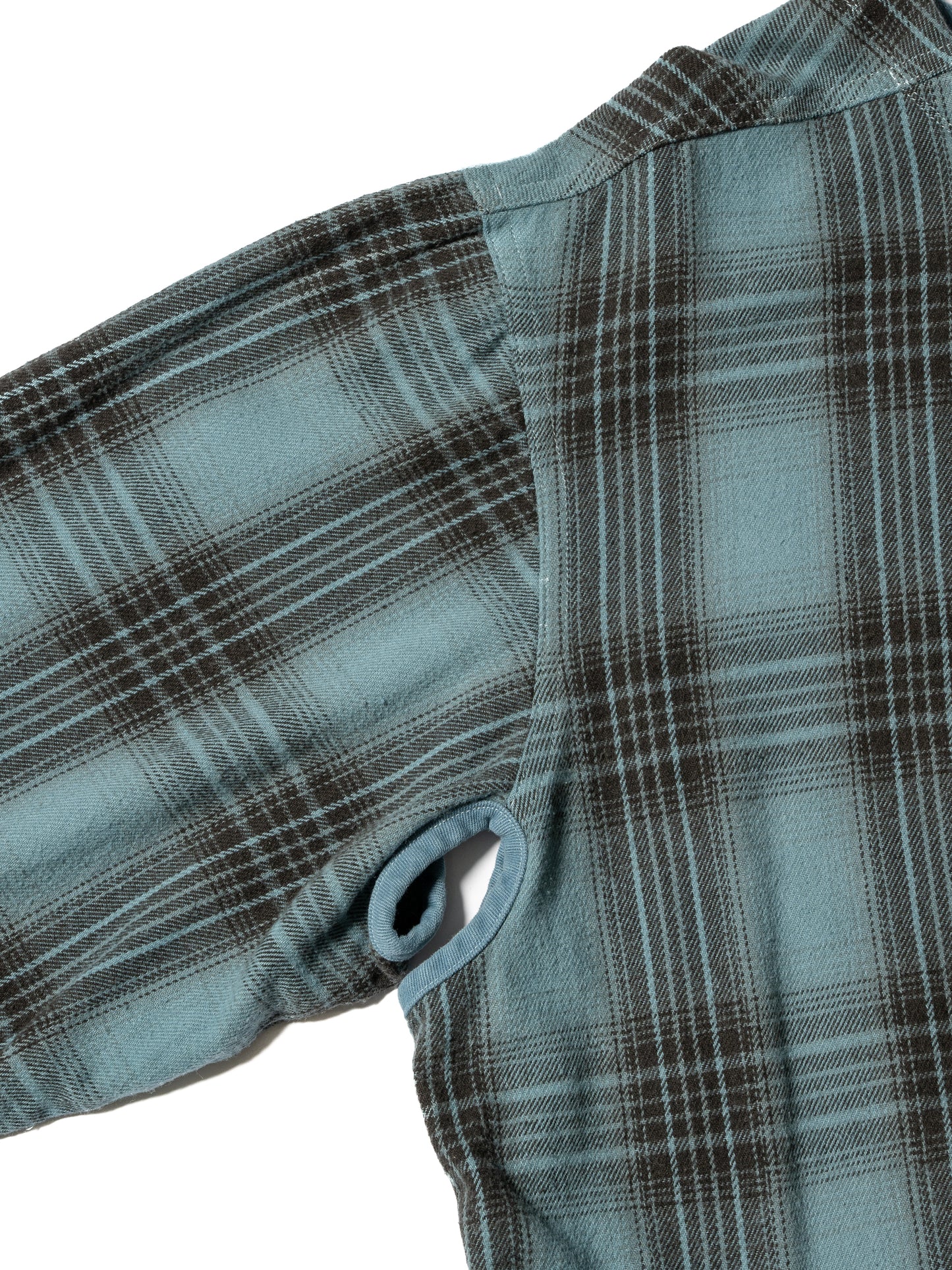 RESEARCHED LONG PULLOVER / COTTON FLANNEL CHECK