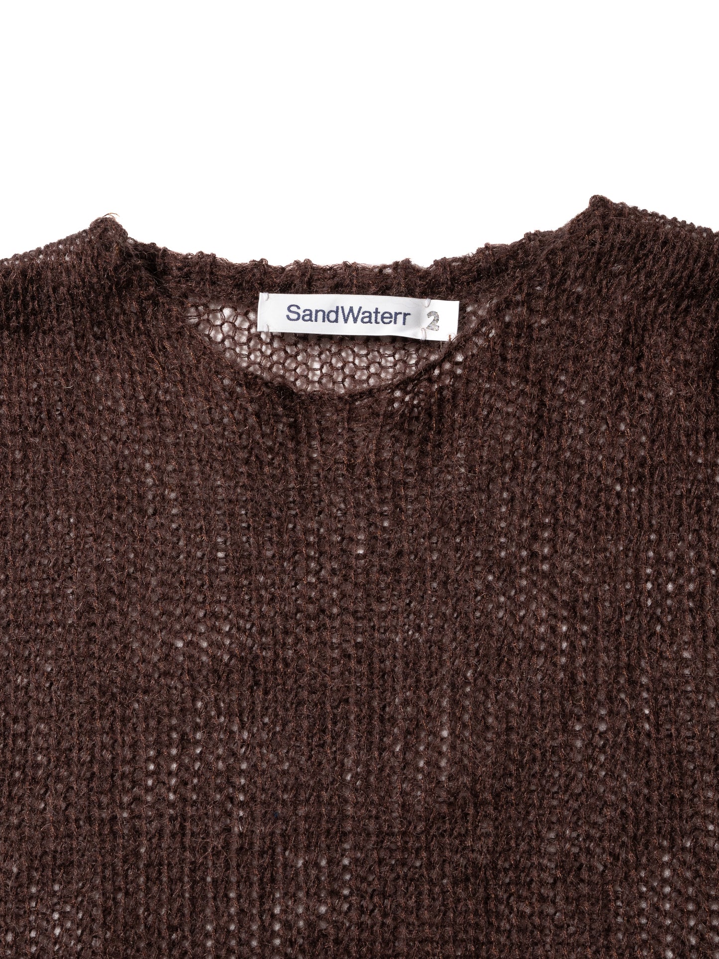 RESEARCHED BOAT NECK SWEATER / MOHAIR MIX YARN