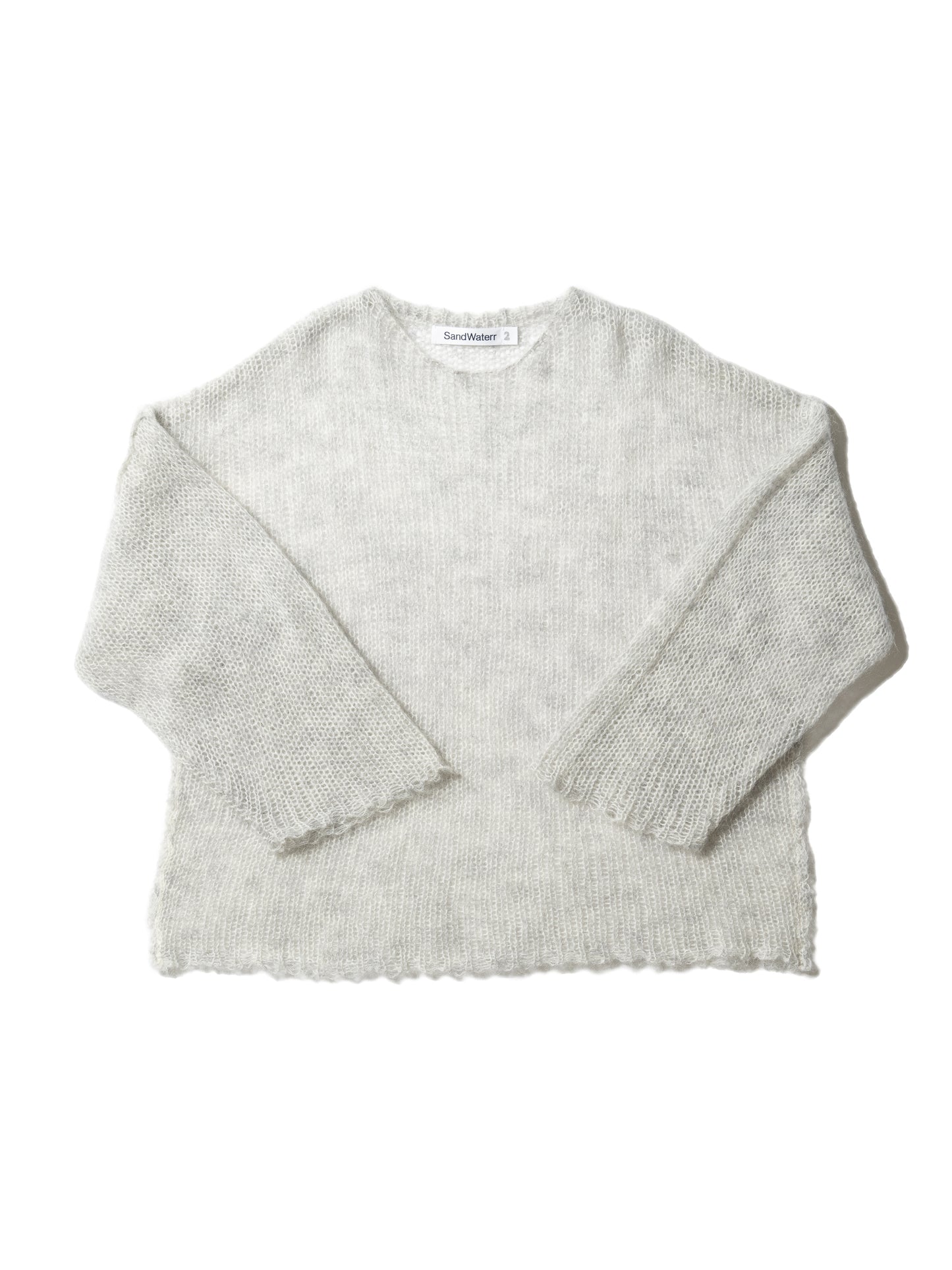 RESEARCHED BOAT NECK SWEATER / MOHAIR MIX YARN