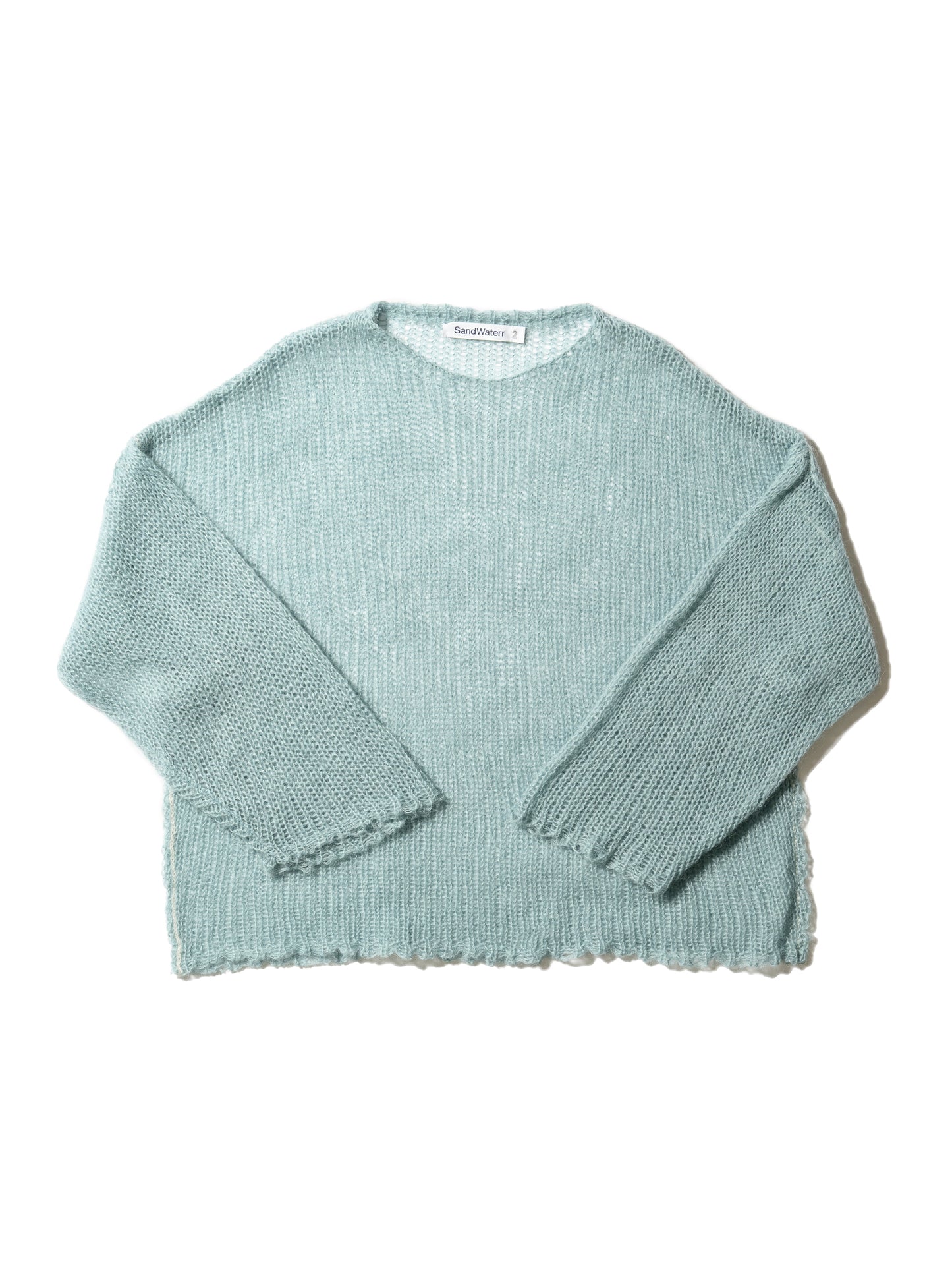 RESEARCHED BOAT NECK SWEATER / MOHAIR MIX YARN