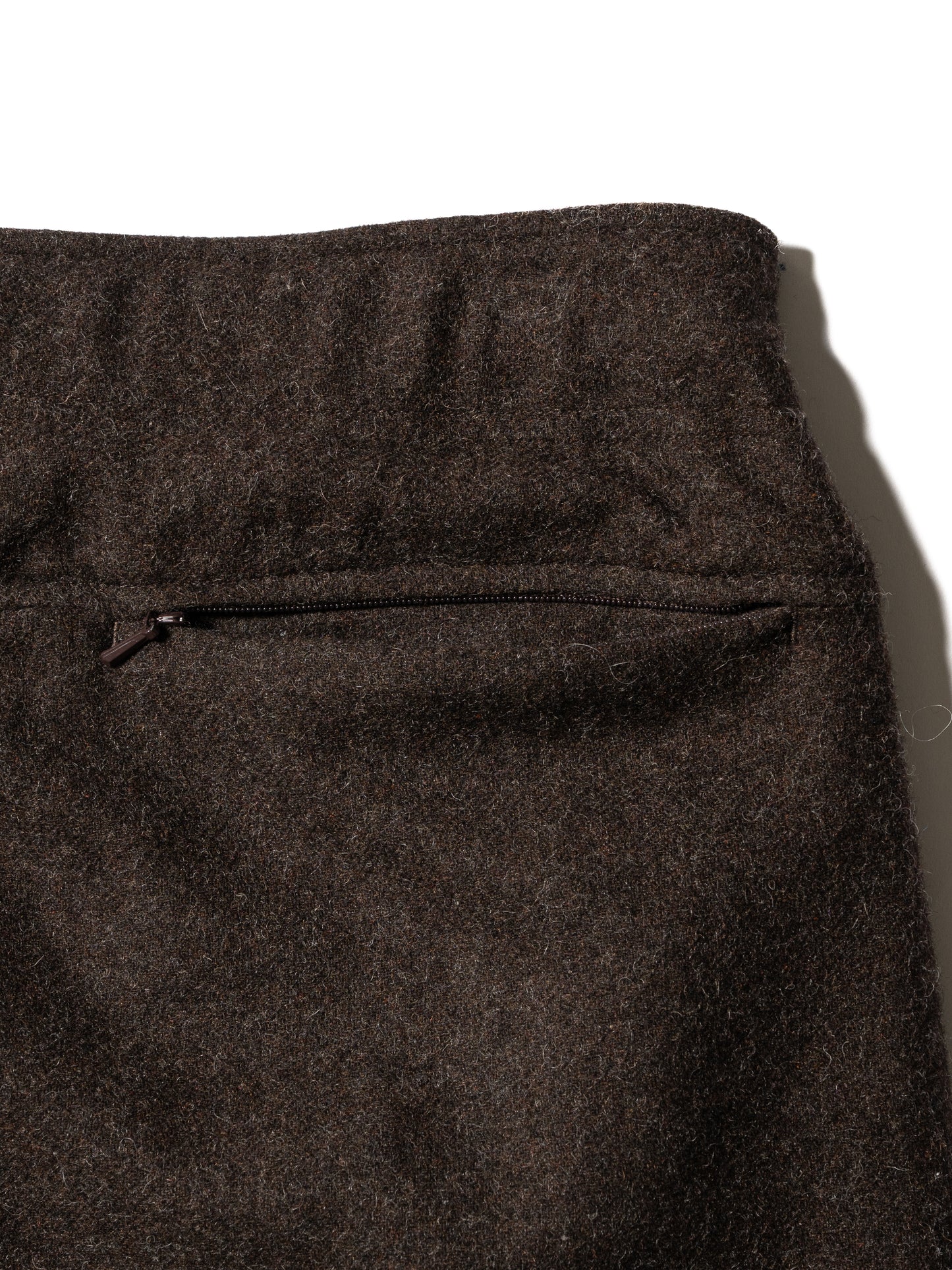 CRAFTED 3 TUCK SLACKS / WOOL MIX TWILL