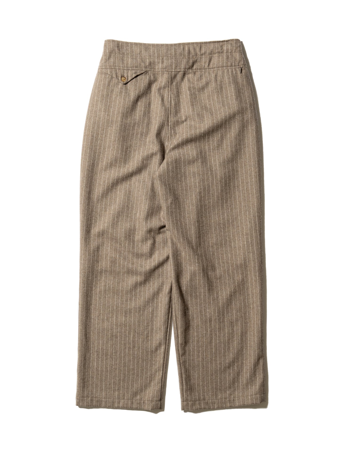 CRAFTED 3 TUCK SLACKS / WOOL MIX STRIPE TWILL