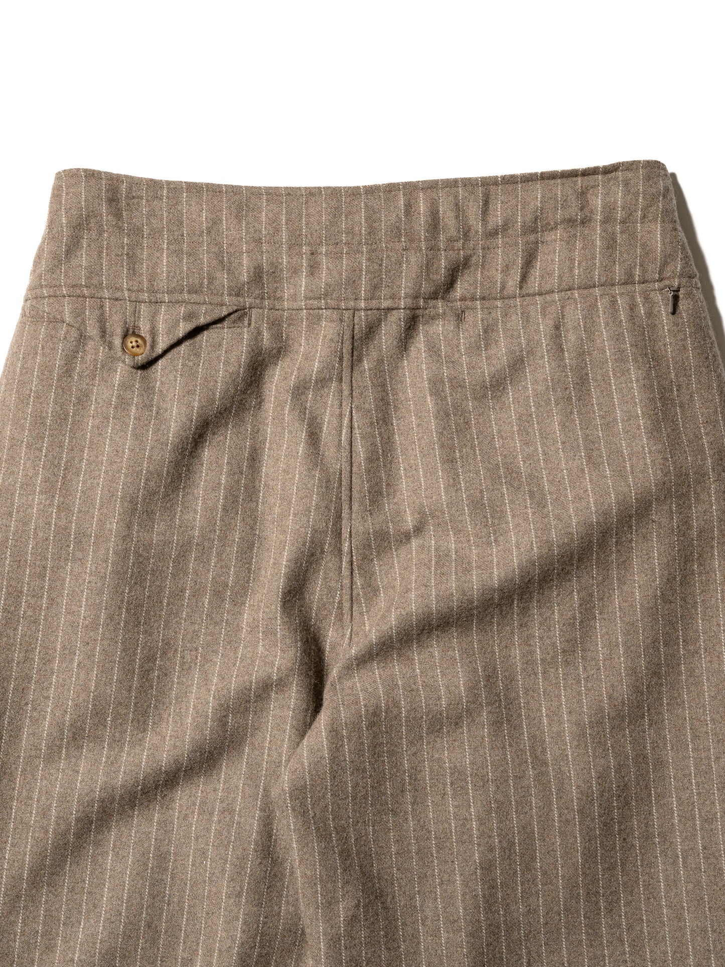 CRAFTED 3 TUCK SLACKS / WOOL MIX STRIPE TWILL