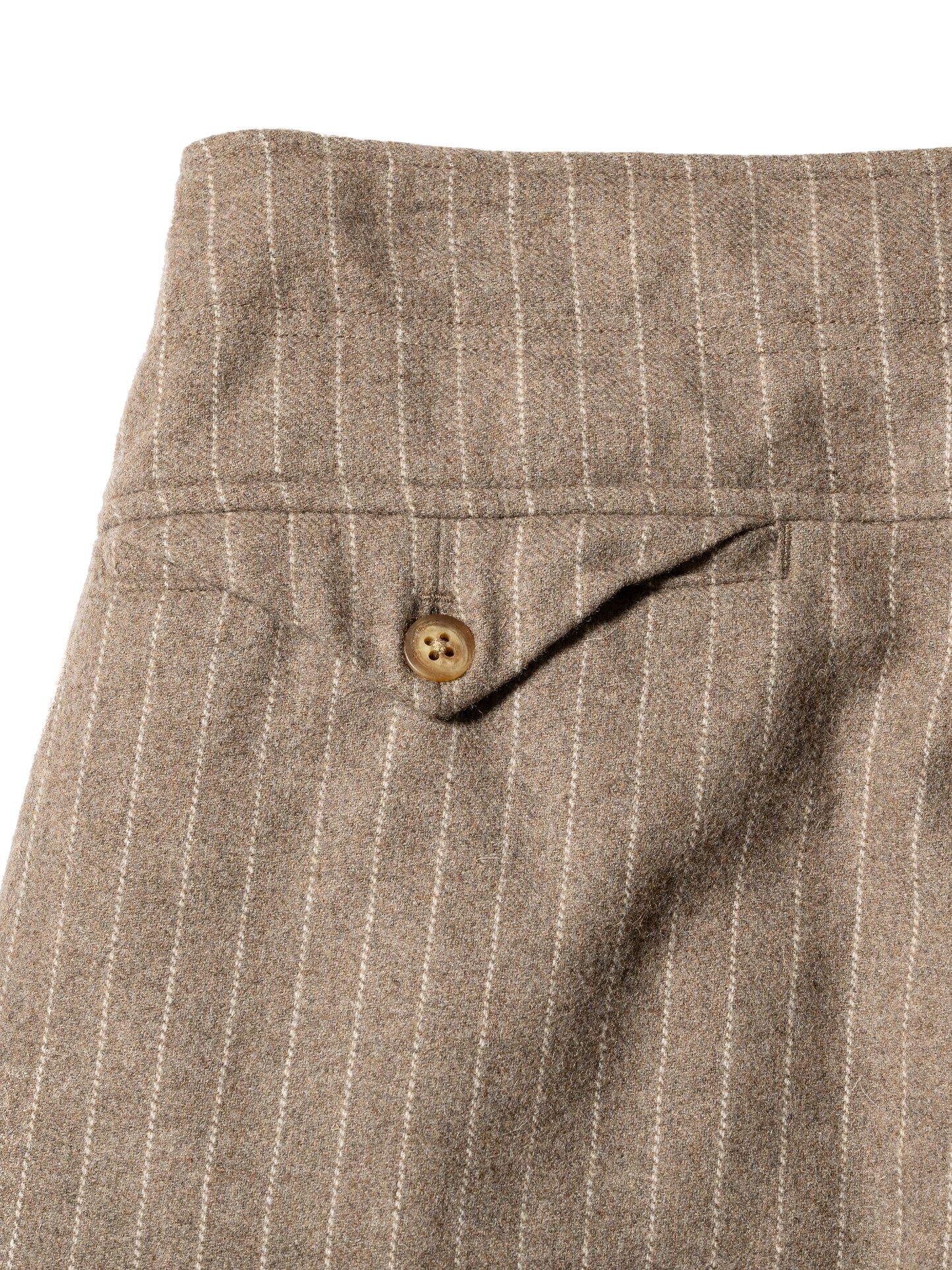 CRAFTED 3 TUCK SLACKS / WOOL MIX STRIPE TWILL